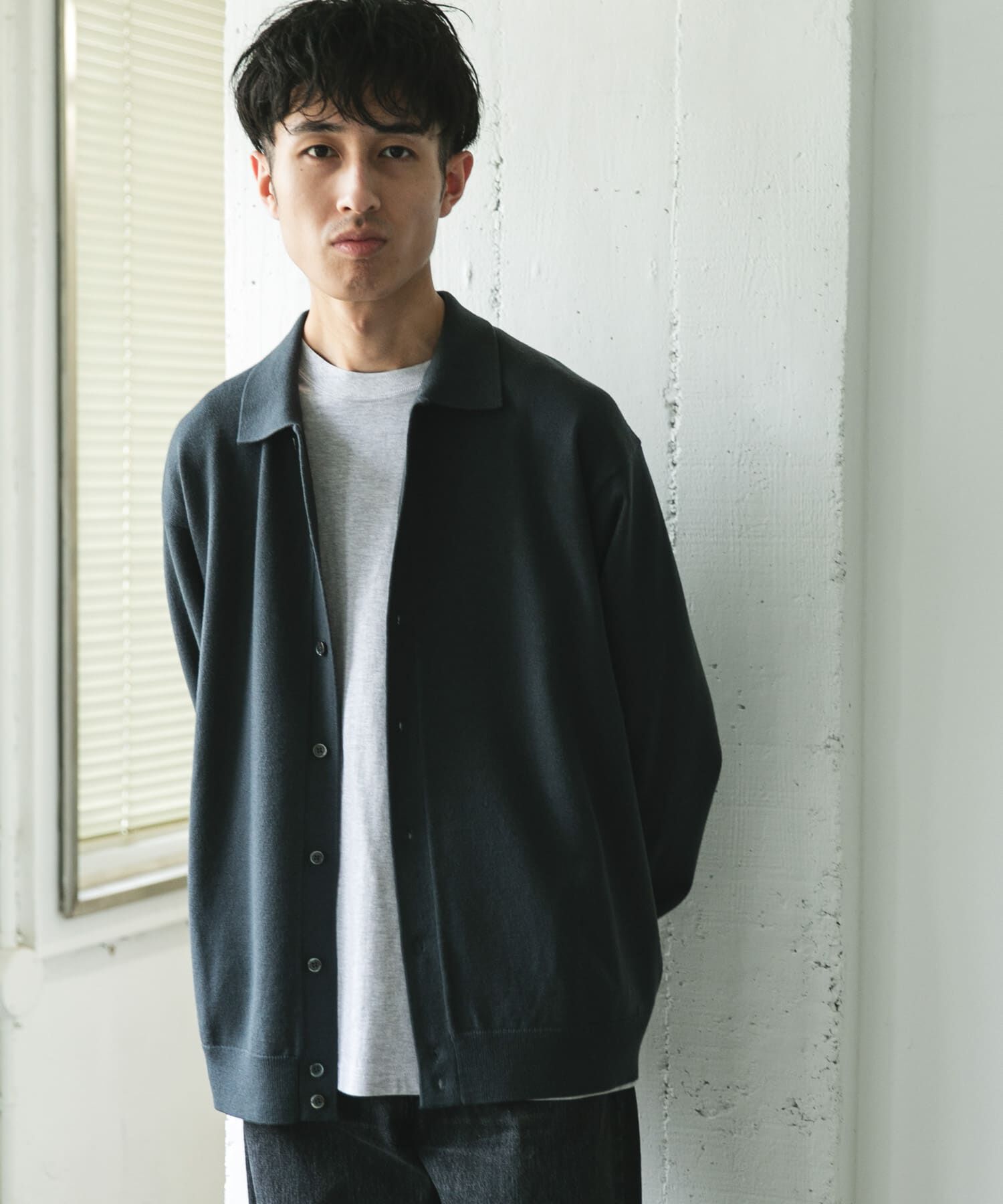 URBAN RESEARCH DOORS「『XLｻｲｽﾞ/WEB限定/仁村紗和さん着用』『UR TECH 200日ﾆｯﾄ』ｼｬﾂ ｶｰ」|カーディガン|