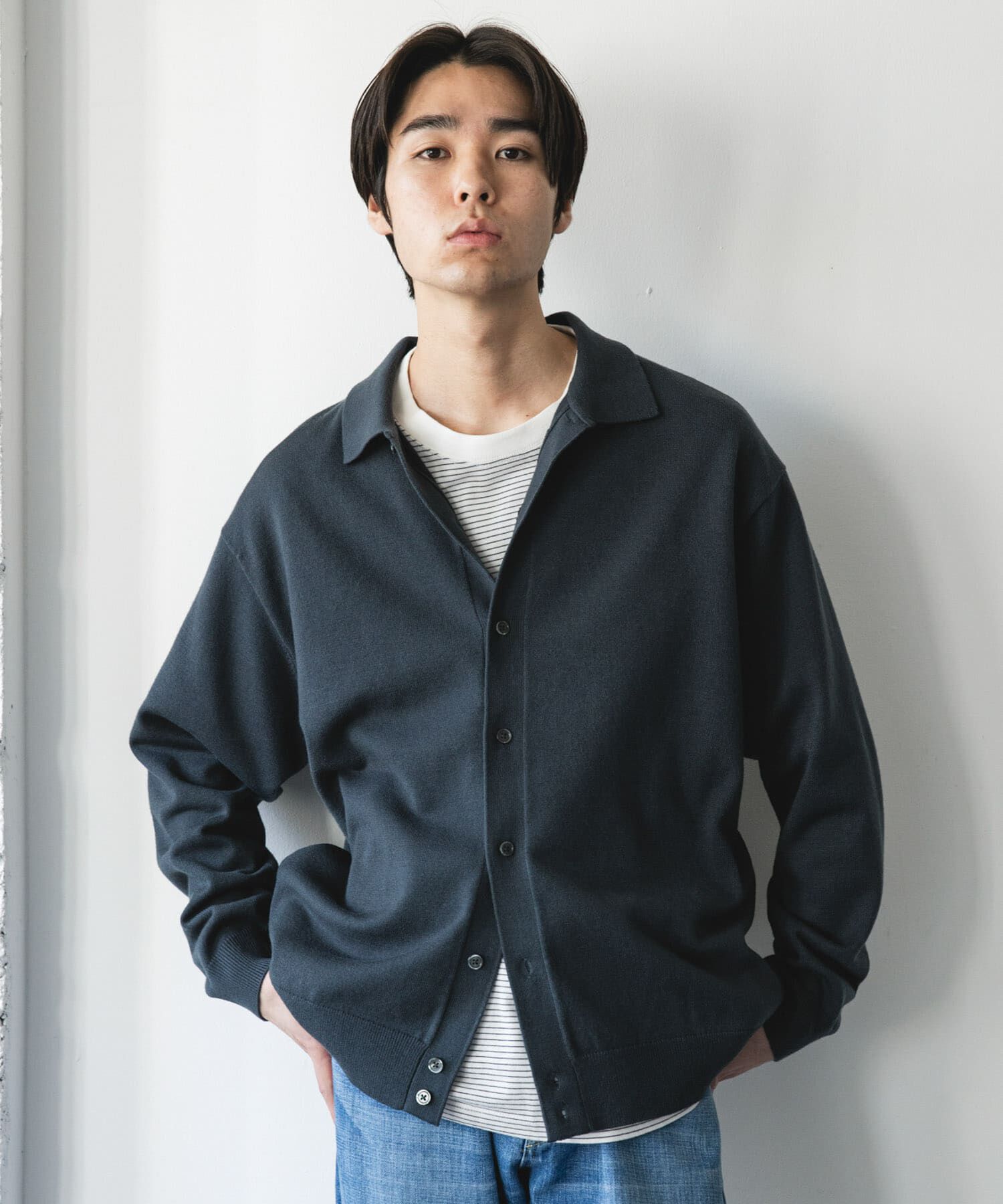 URBAN RESEARCH DOORS「『XLｻｲｽﾞ/WEB限定/仁村紗和さん着用』『UR TECH 200日ﾆｯﾄ』ｼｬﾂ ｶｰ」|カーディガン|