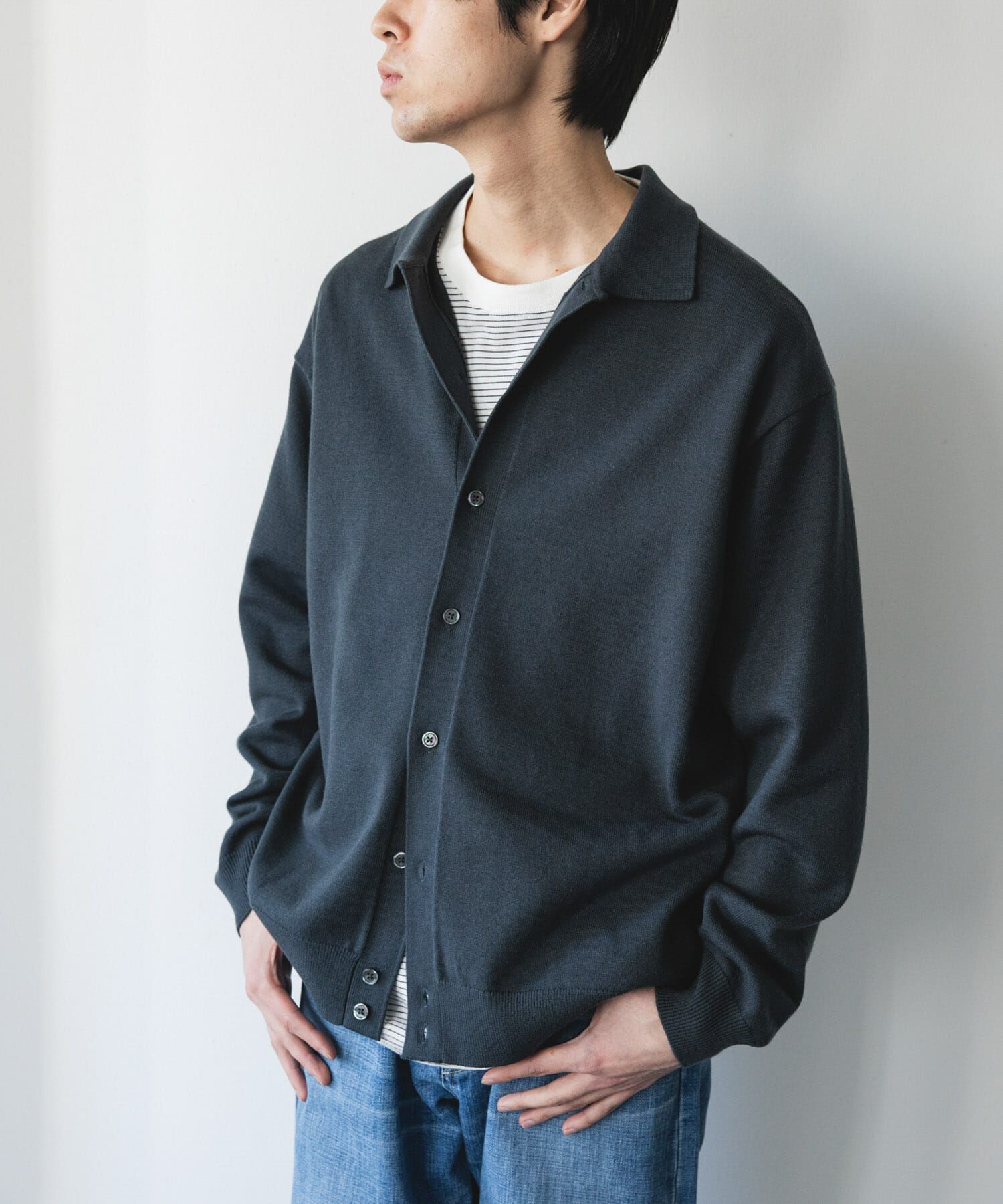 URBAN RESEARCH DOORS「『XLｻｲｽﾞ/WEB限定/仁村紗和さん着用』『UR TECH 200日ﾆｯﾄ』ｼｬﾂ ｶｰ」|カーディガン|