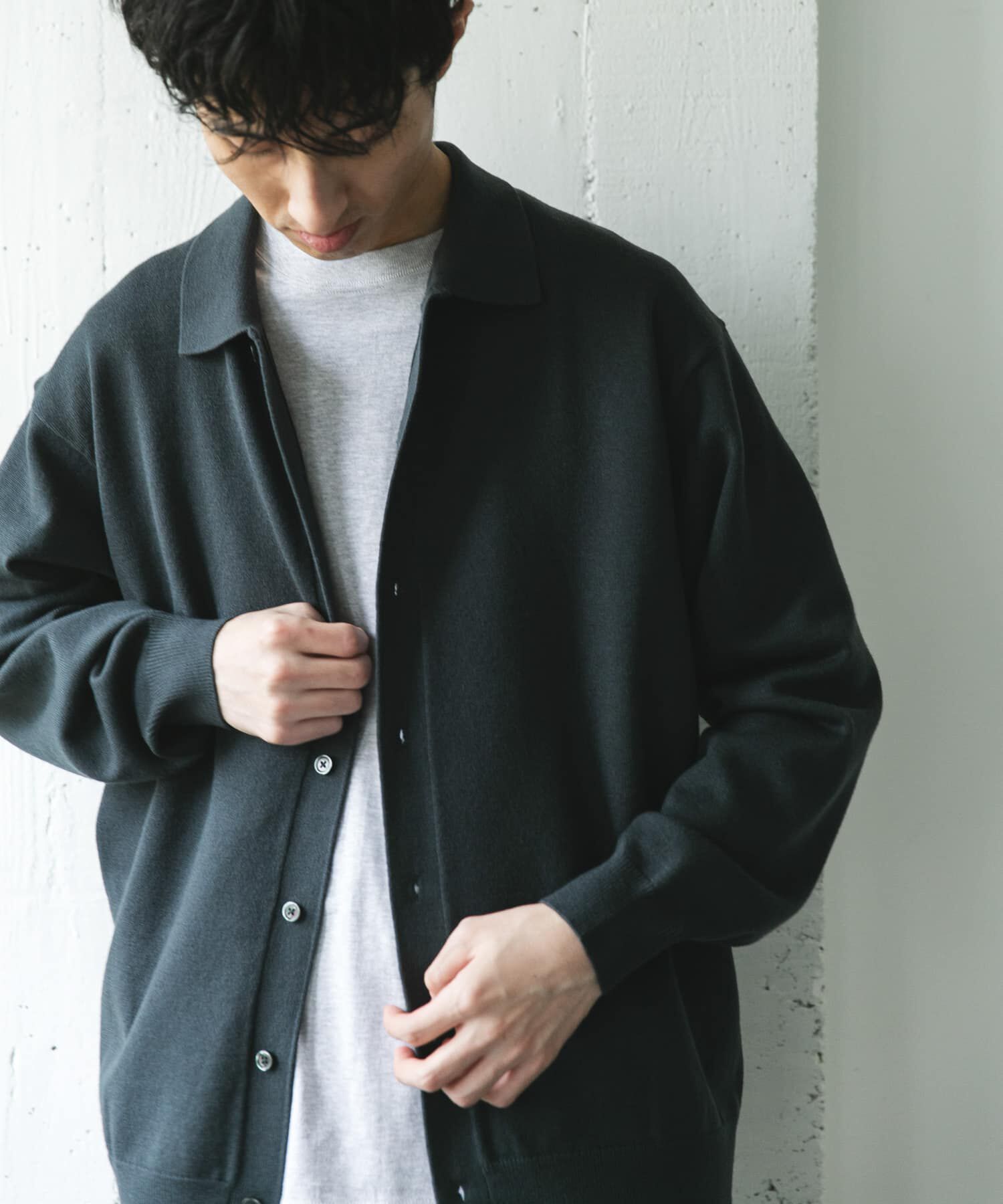 URBAN RESEARCH DOORS「『XLｻｲｽﾞ/WEB限定/仁村紗和さん着用』『UR TECH 200日ﾆｯﾄ』ｼｬﾂ ｶｰ」|カーディガン|