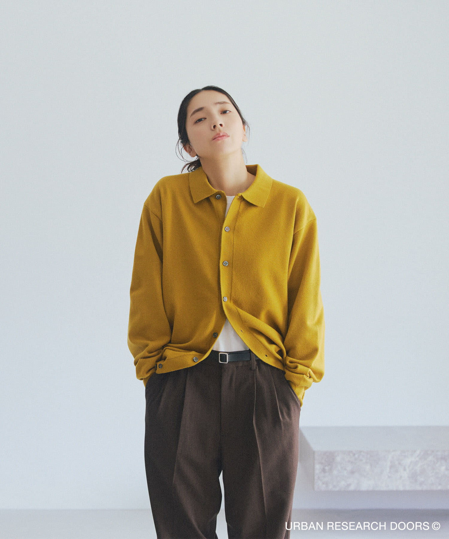 URBAN RESEARCH DOORS「『XLｻｲｽﾞ/WEB限定/仁村紗和さん着用』『UR TECH 200日ﾆｯﾄ』ｼｬﾂ ｶｰ」|カーディガン|