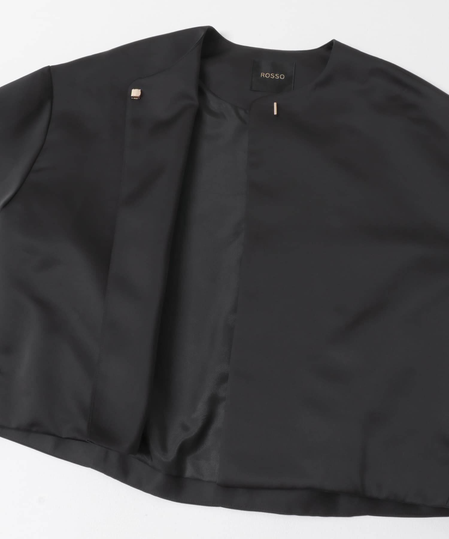 URBAN RESEARCH ROSSO「マットサテンノーカラーブルゾン」|ブルゾン・スタジャン|