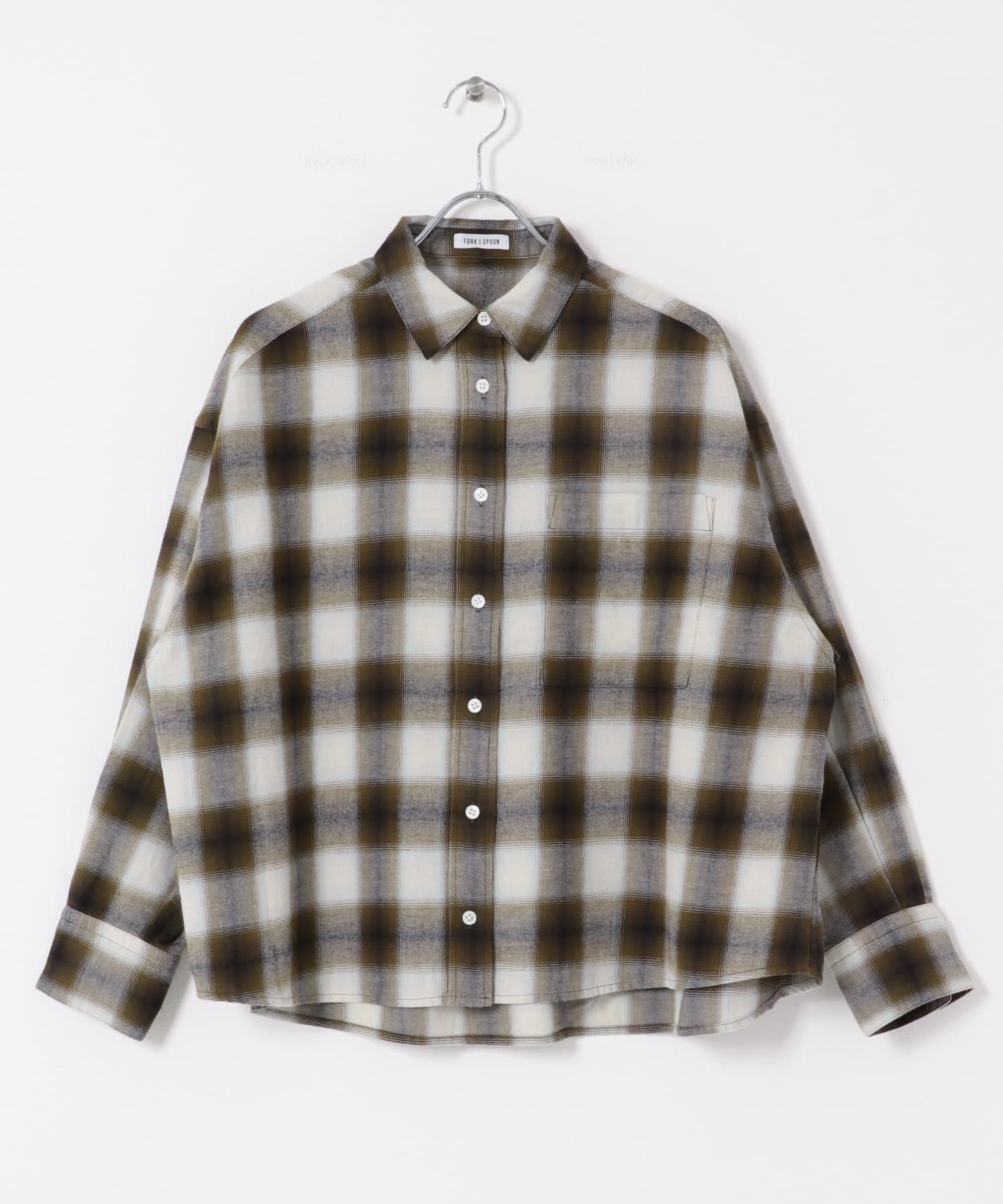 URBAN RESEARCH DOORS「FORK&SPOON　ネルチェックシャツ」|シャツ・ブラウス|
