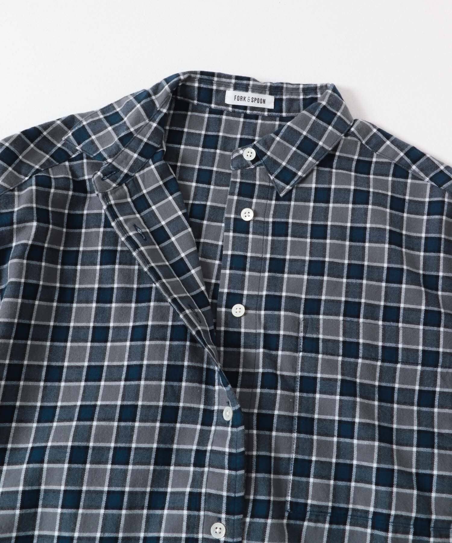 URBAN RESEARCH DOORS「FORK&SPOON　ネルチェックシャツ」|シャツ・ブラウス|