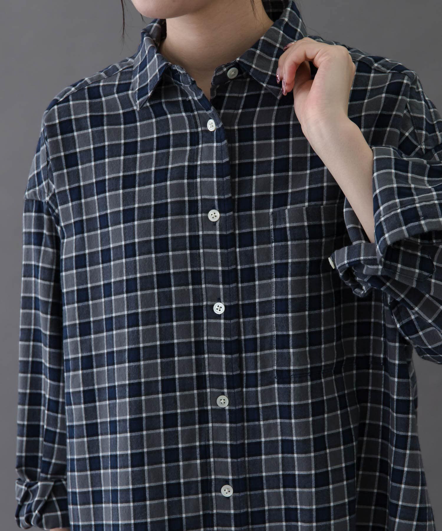 URBAN RESEARCH DOORS「FORK&SPOON　ネルチェックシャツ」|シャツ・ブラウス|
