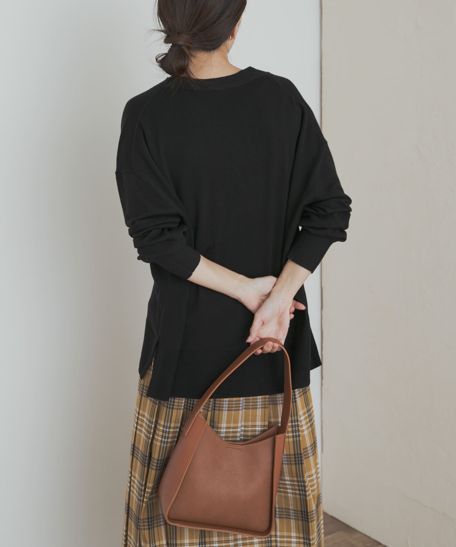 URBAN RESEARCH DOORS「ウォッシャブルウールVネックワイドカーディガン」|カーディガン|