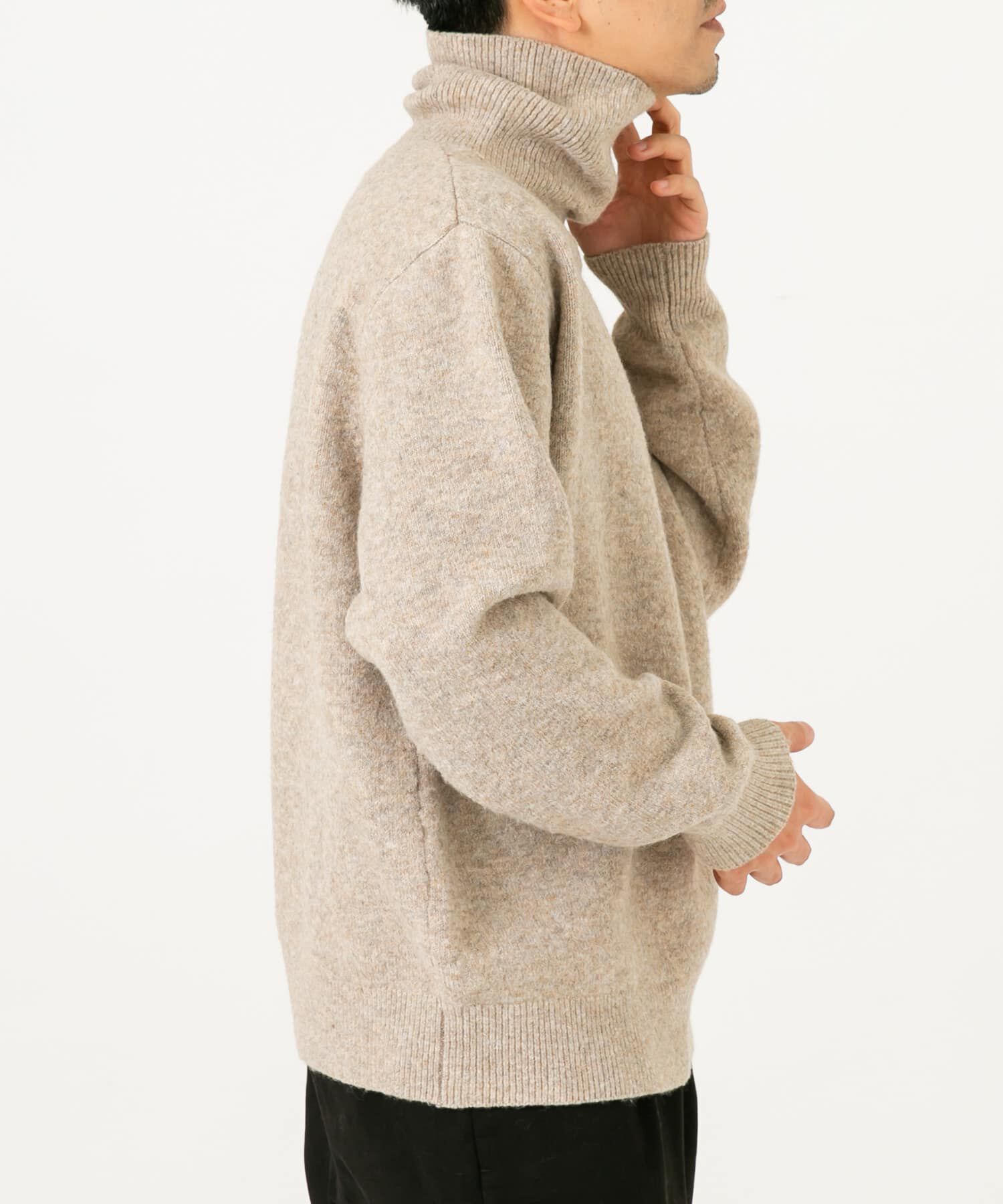 URBAN RESEARCH ROSSO「ブークレストレッチタートルニット」|ニット・セーター|