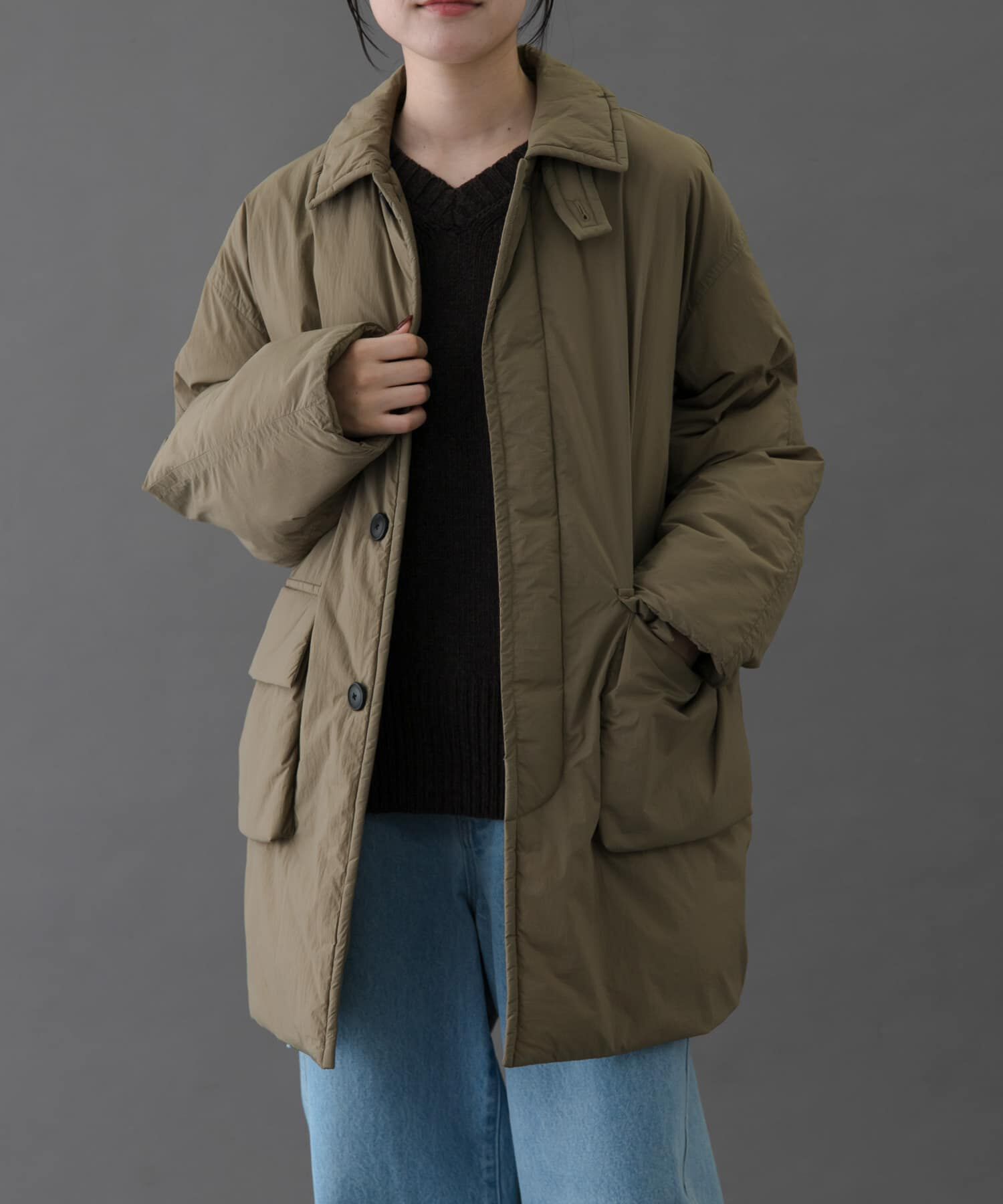 URBAN RESEARCH DOORS「FORK&SPOON　SORONAバルカラーコート」|ノーカラーコート|