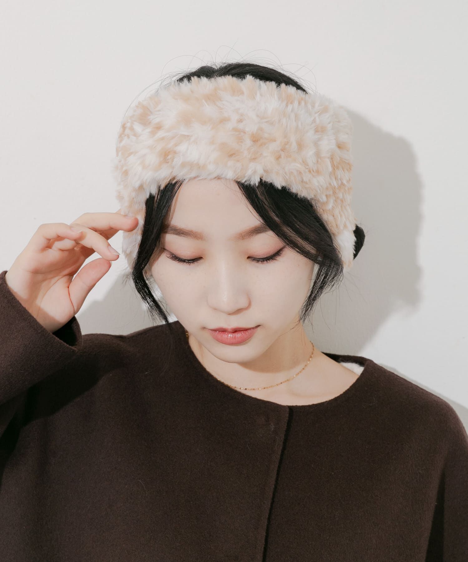 SMELLY「ファーフラップヘアバンド」|ヘアバンド|