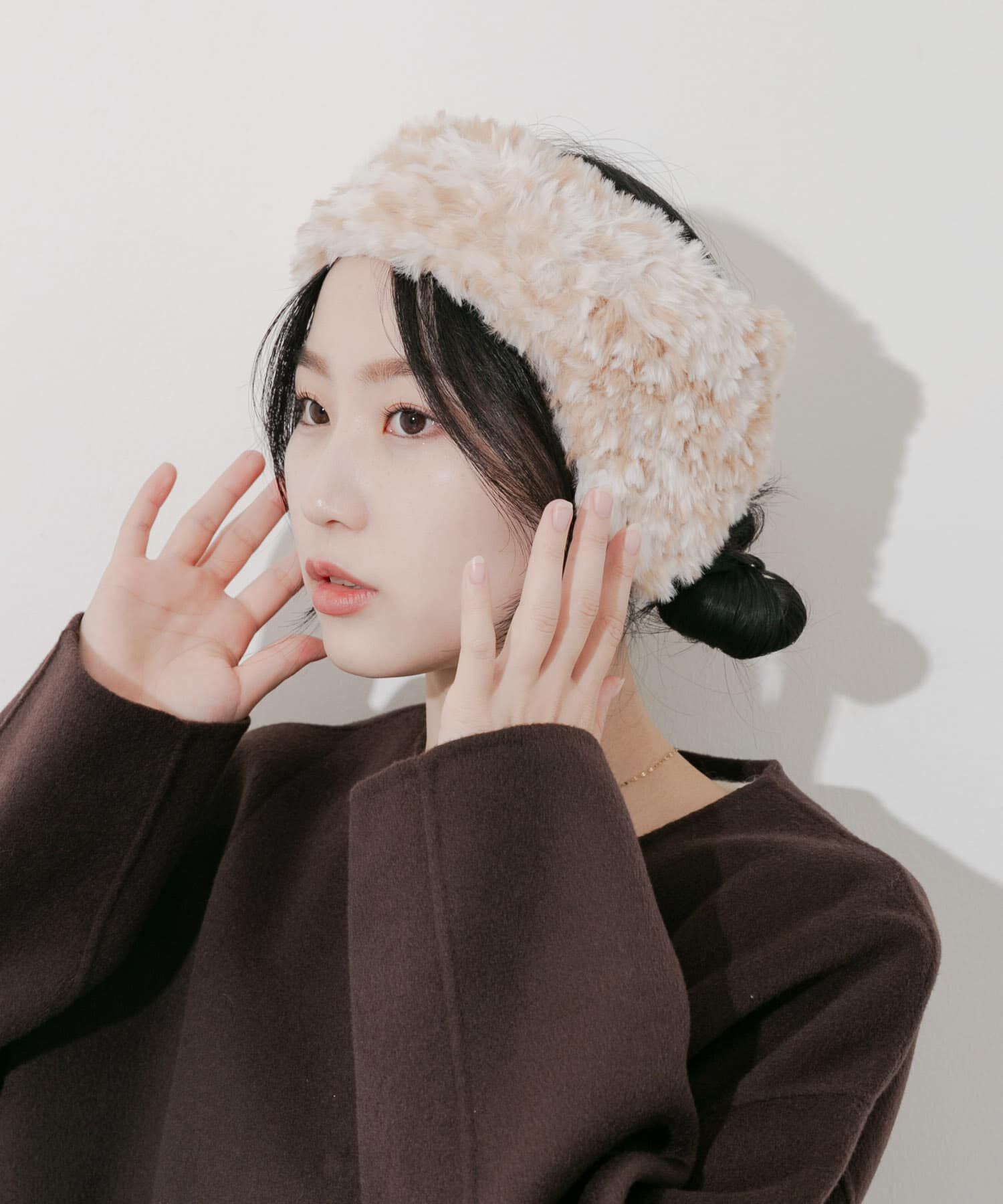 SMELLY「ファーフラップヘアバンド」|ヘアバンド|