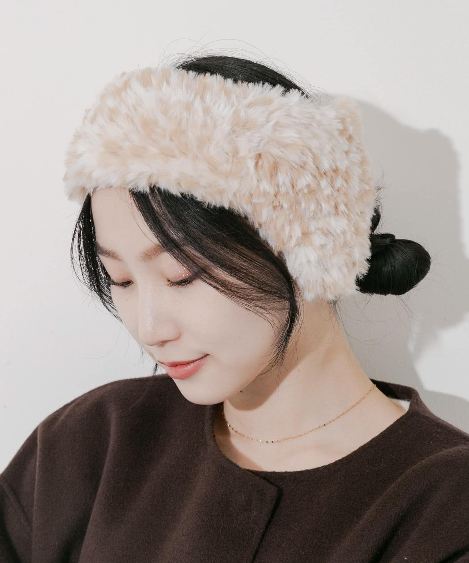 SMELLY「ファーフラップヘアバンド」|ヘアバンド|