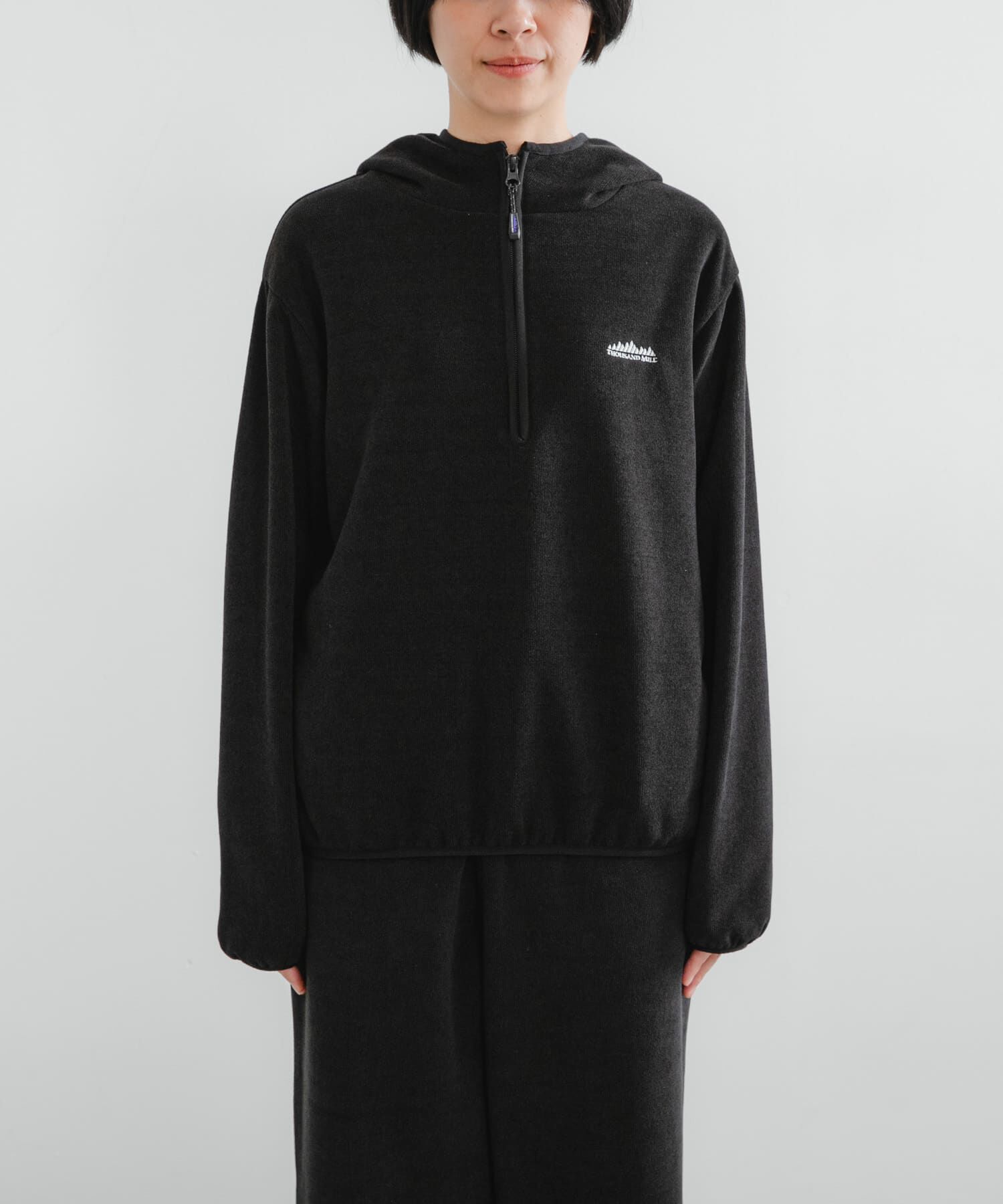 URBAN RESEARCH「『別注』THOUSAND MILE&times;URBAN RESEARCH　KNIT FREECE HF-ZIP HOODIE」|パーカー|