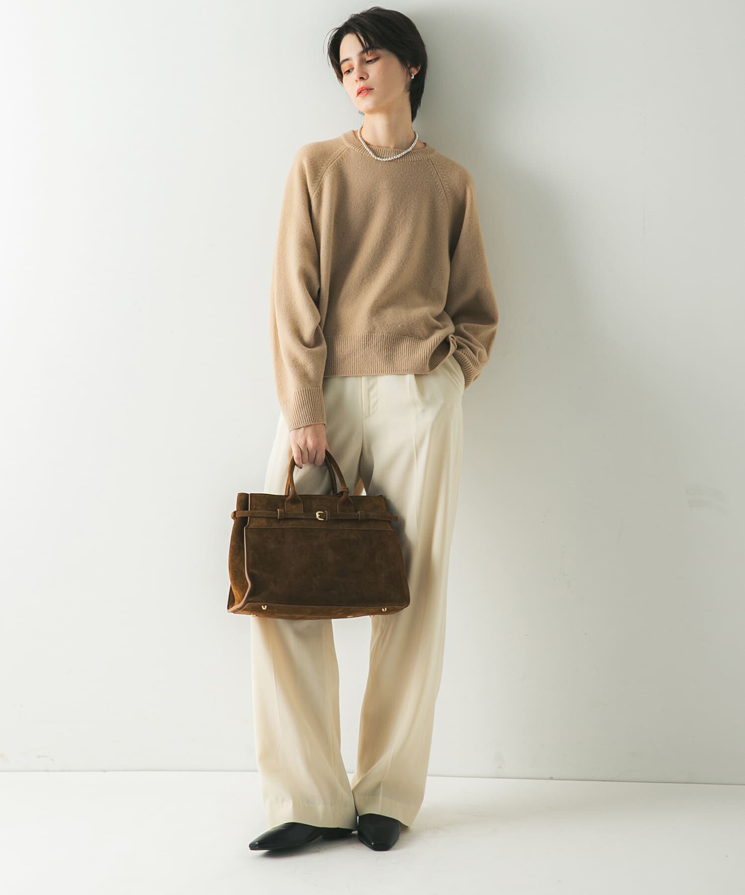 URBAN RESEARCH「カシミヤ強縮クルーネックニット」|ニット・セーター|