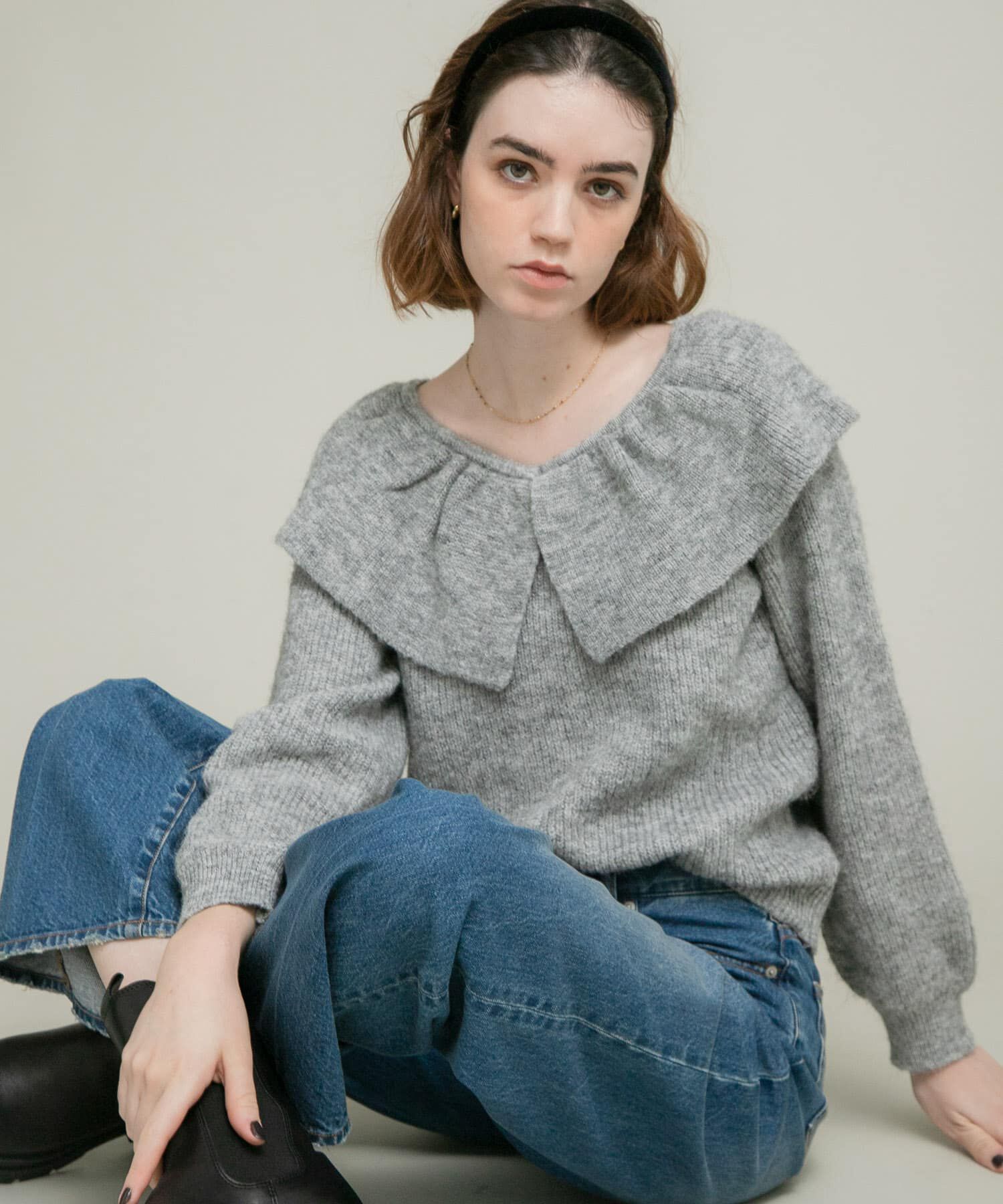 Sonny Label 「『WEB限定』フリルカラーアゼニット」|ニット・セーター|