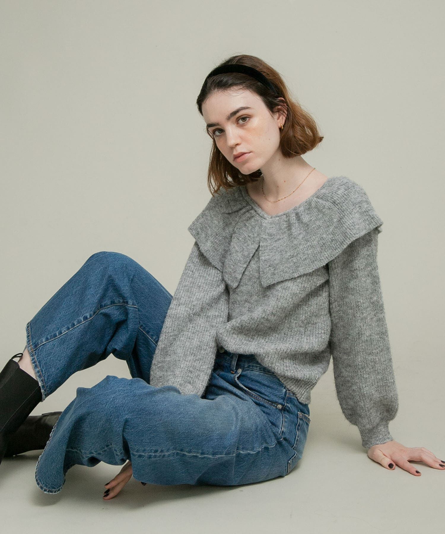 Sonny Label 「『WEB限定』フリルカラーアゼニット」|ニット・セーター|