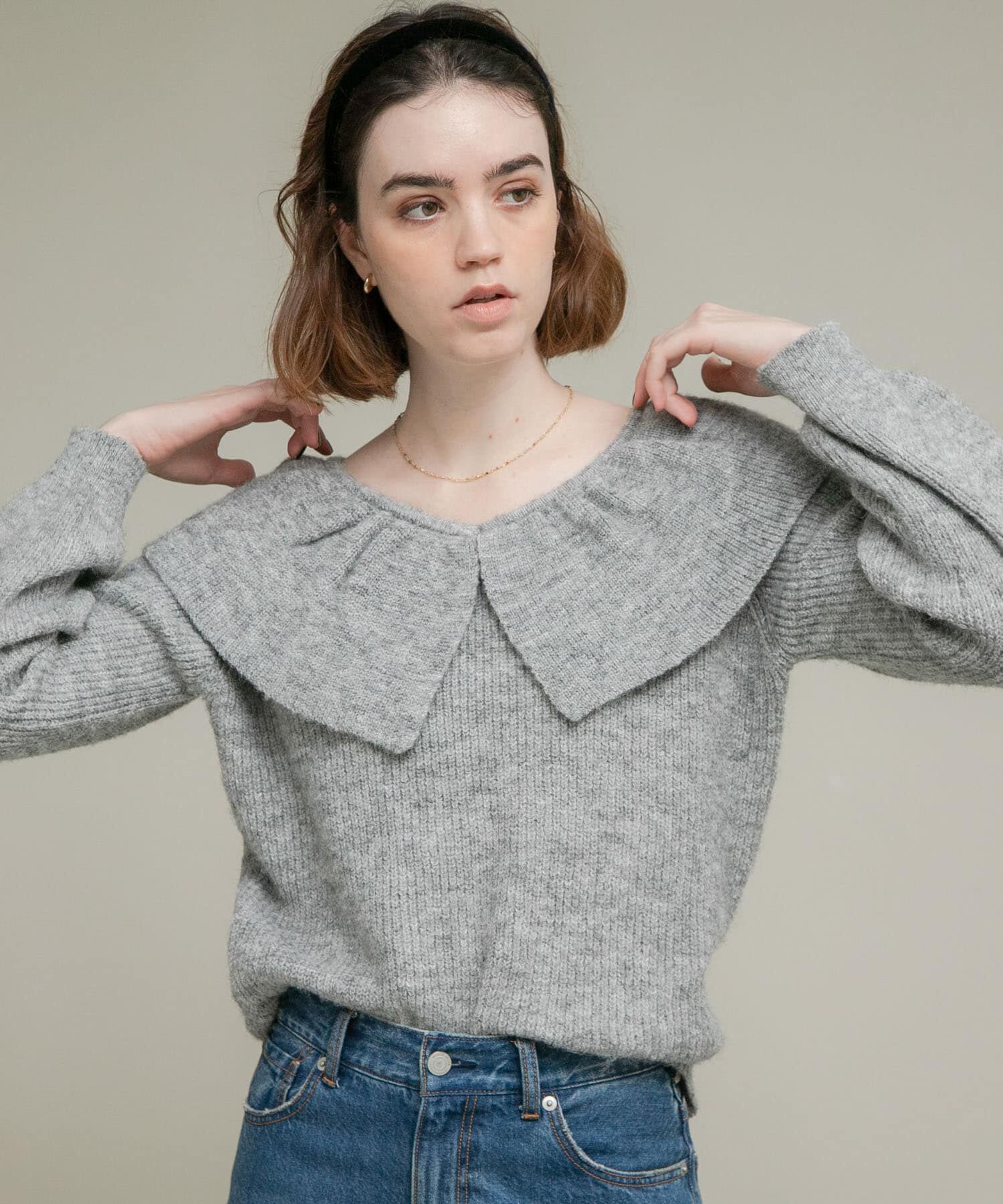 Sonny Label 「『WEB限定』フリルカラーアゼニット」|ニット・セーター|