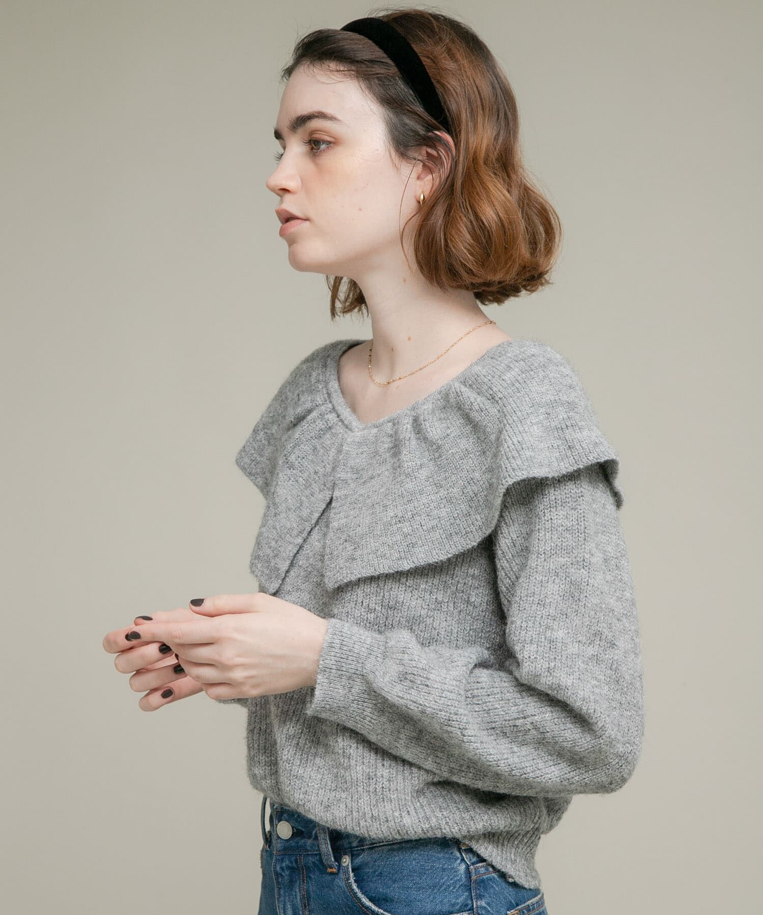 Sonny Label 「『WEB限定』フリルカラーアゼニット」|ニット・セーター|