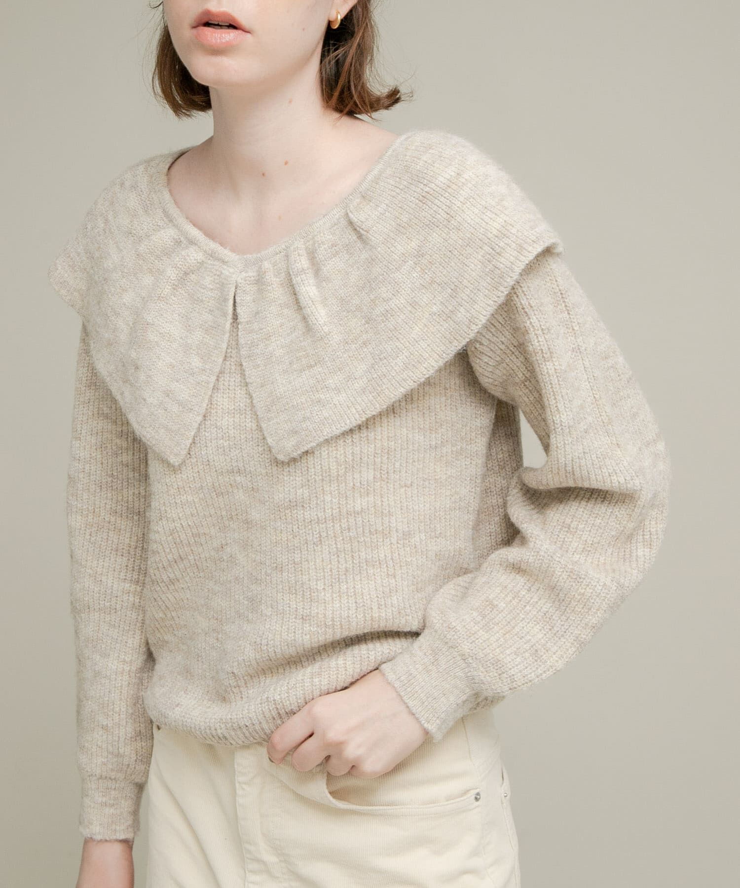 Sonny Label 「『WEB限定』フリルカラーアゼニット」|ニット・セーター|