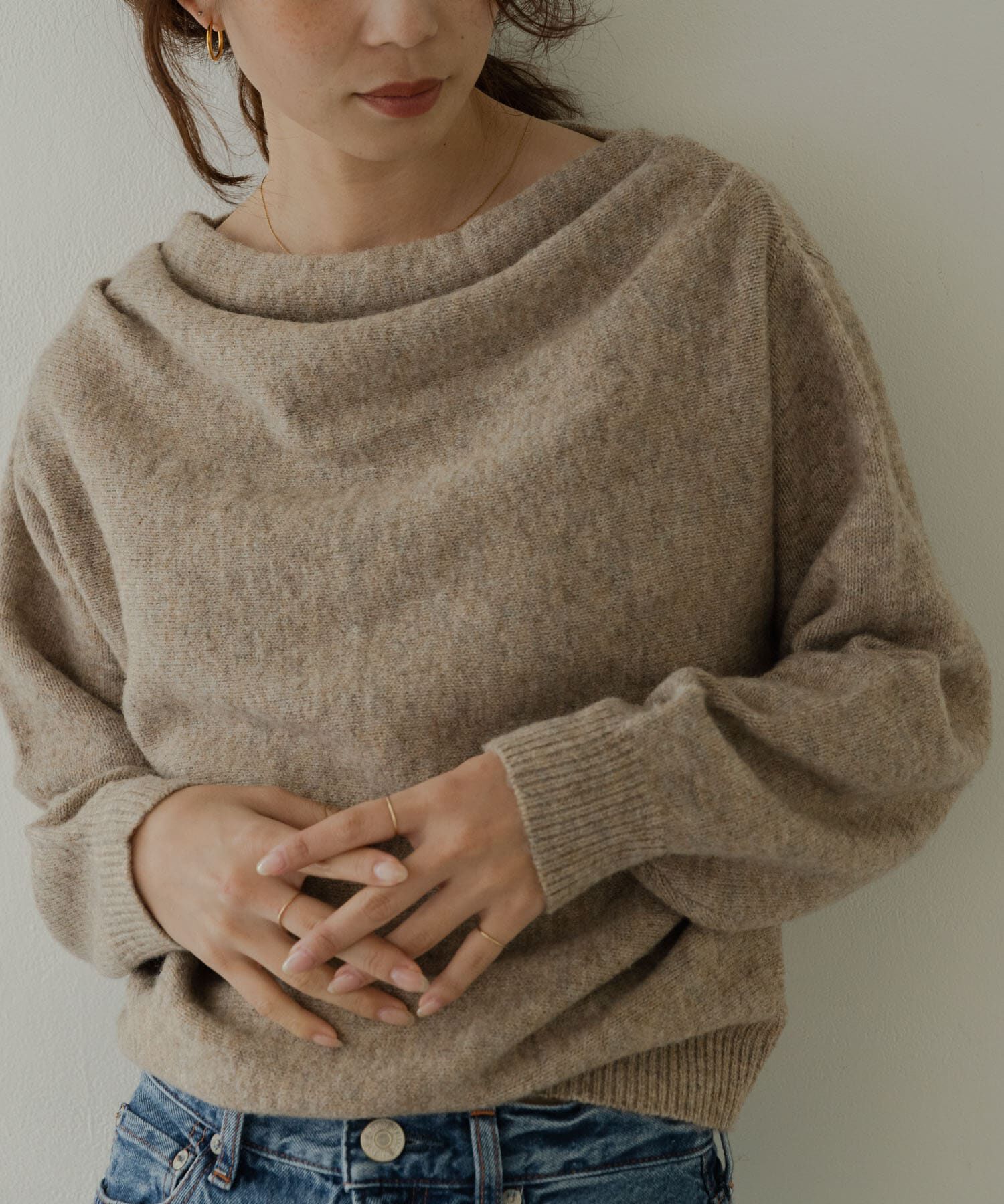 Sonny Label 「『WEB限定』ドレープニットプルオーバー」|ニット・セーター|