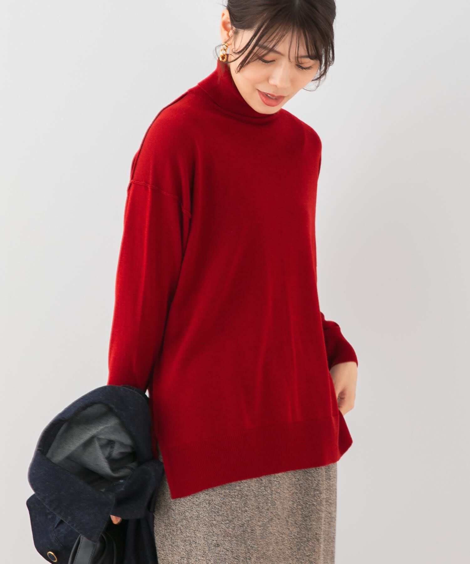 URBAN RESEARCH ROSSO「F by ROSSO　ウォッシャブル抗ピルタートルニット」|ニット・セーター|