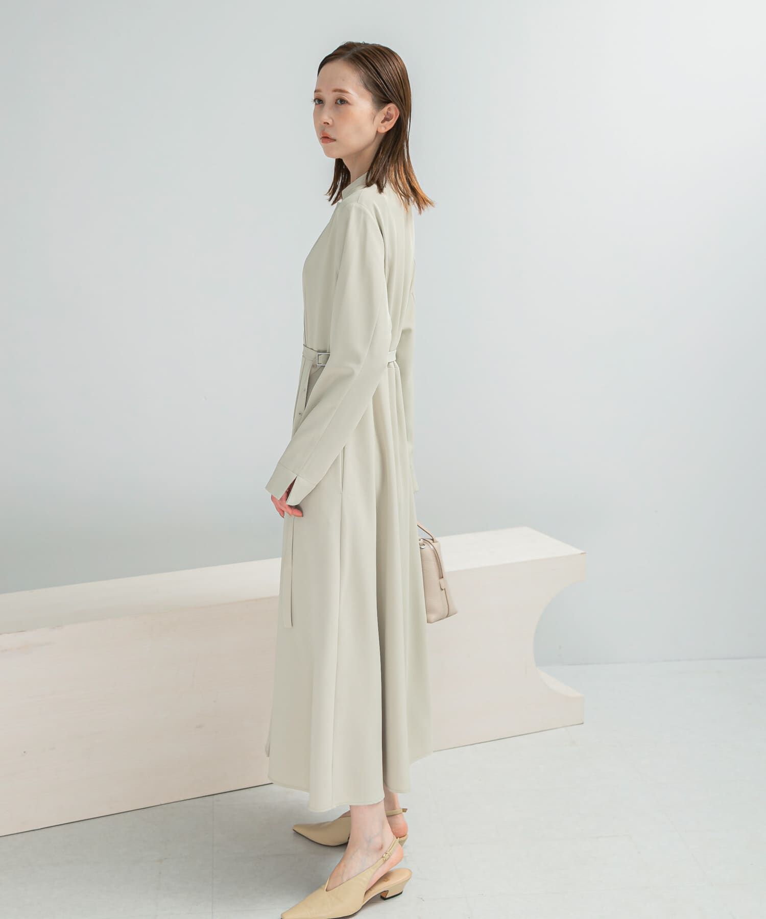 URBAN RESEARCH ROSSO「ベルトデザインカシュクールワンピース」|ワンピース|