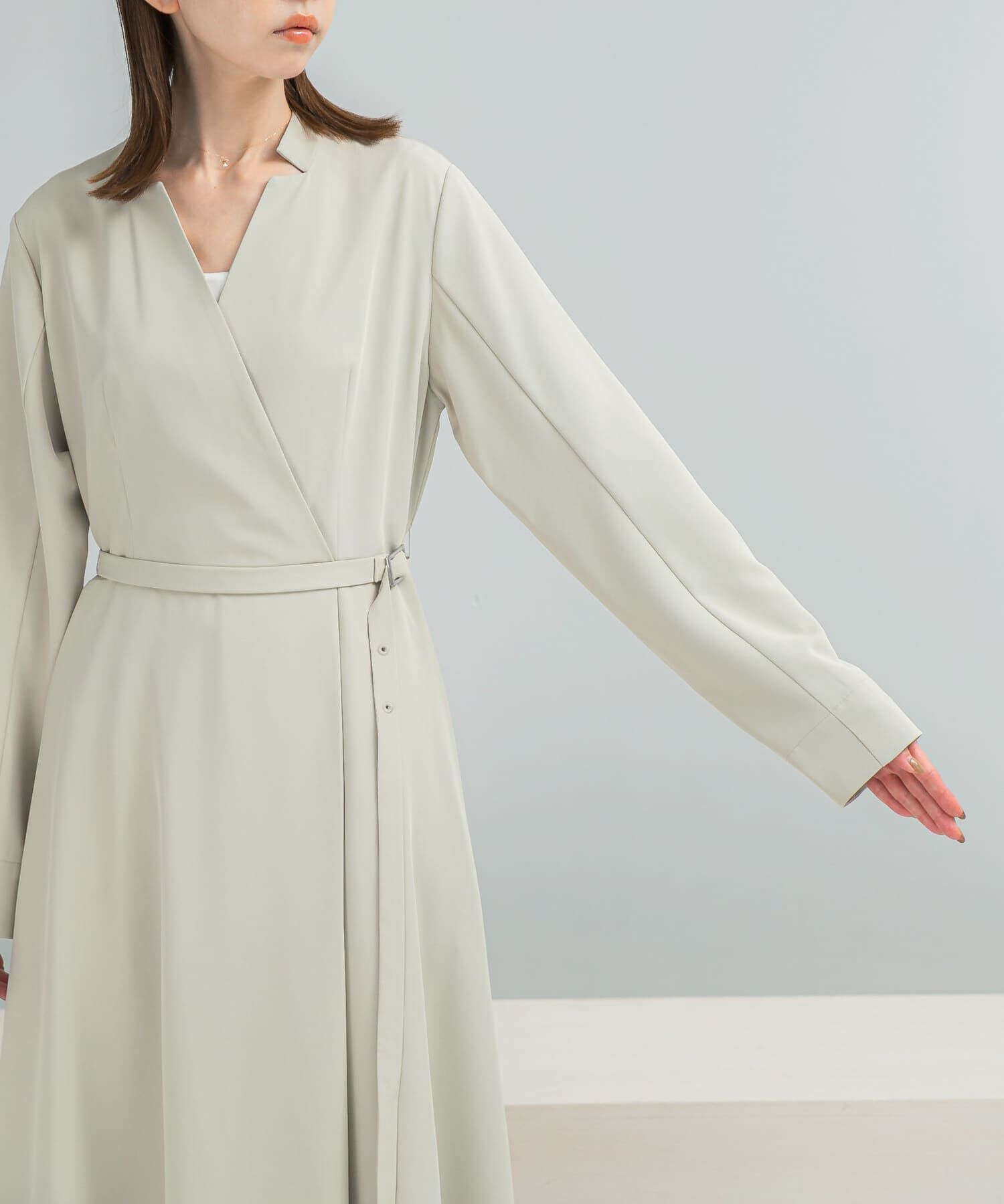 URBAN RESEARCH ROSSO「ベルトデザインカシュクールワンピース」|ワンピース|