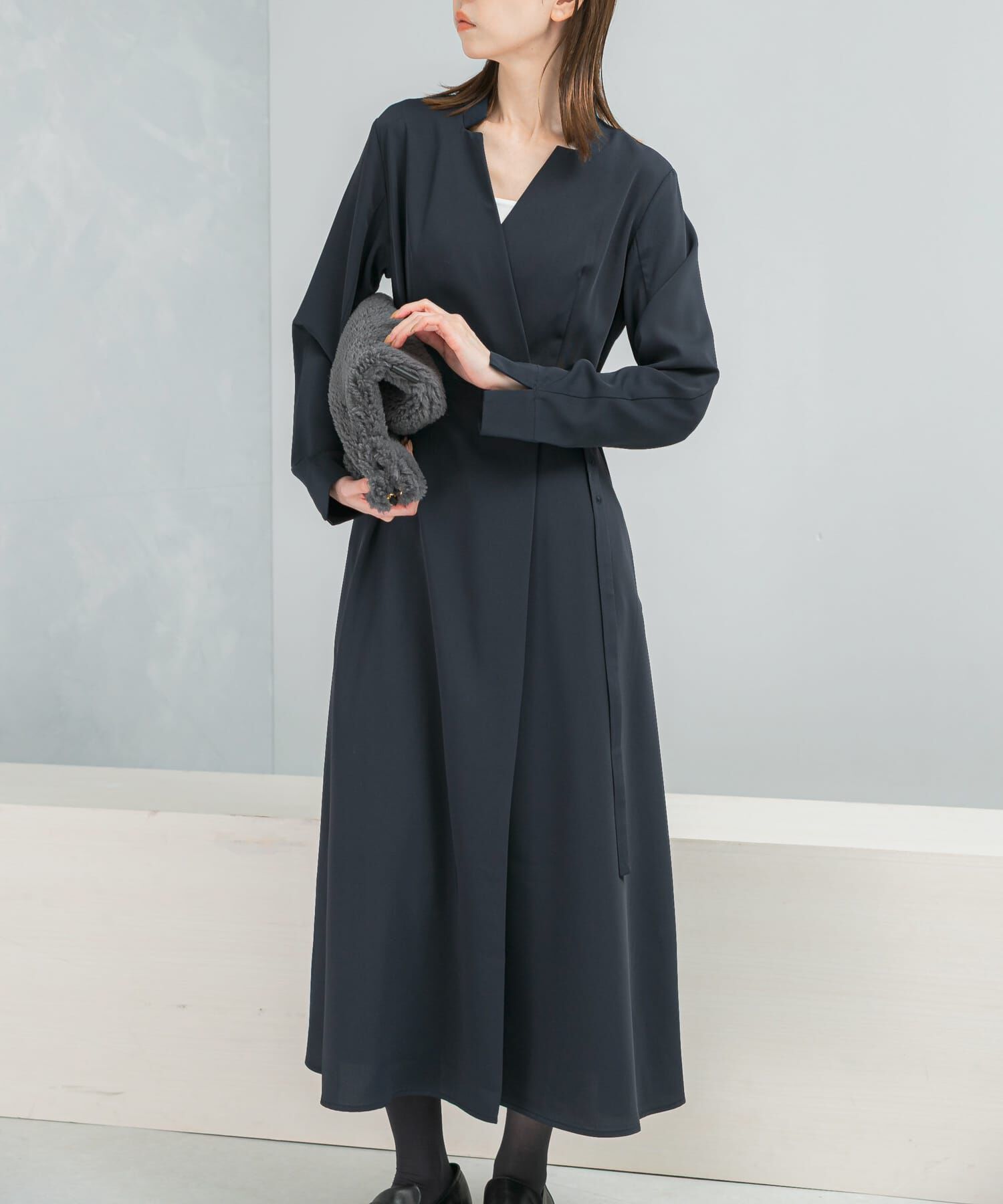 URBAN RESEARCH ROSSO「ベルトデザインカシュクールワンピース」|ワンピース|