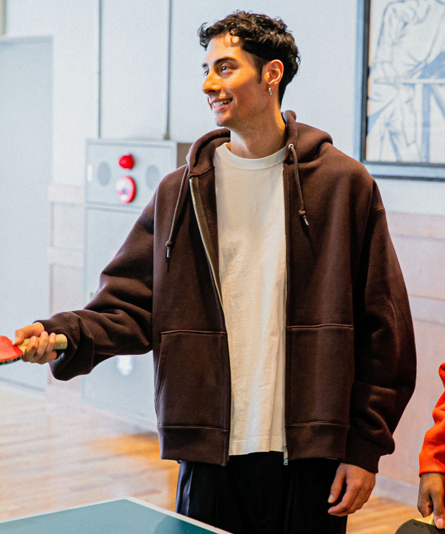 URBAN RESEARCH「LOGIC ONE SWEAT ZIP PARKA」|パーカー|ブラウン