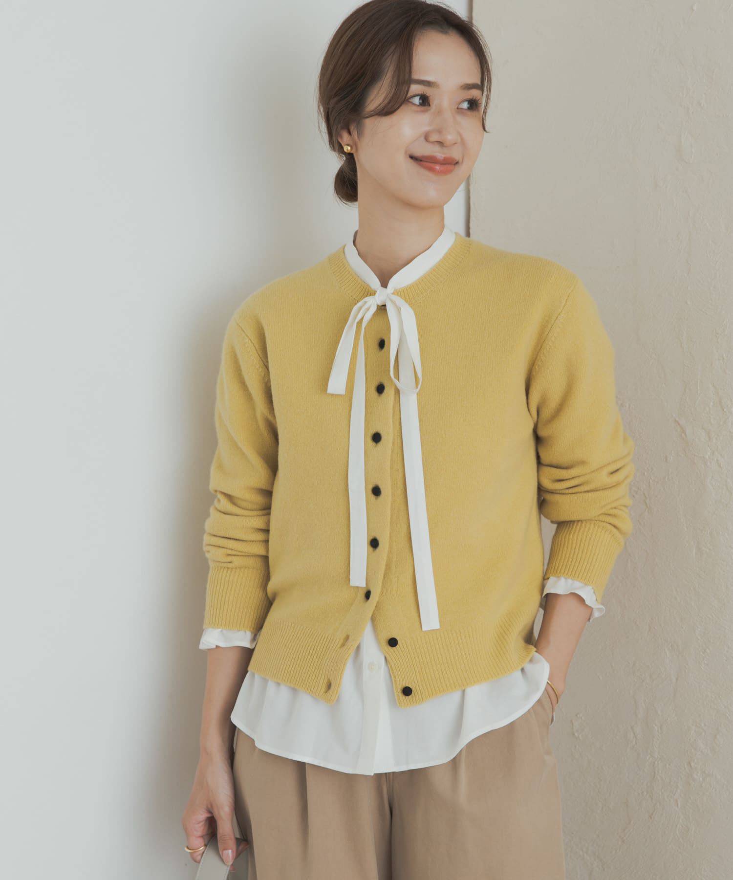 URBAN RESEARCH DOORS「コットンレーヨンリボンブラウス」|シャツ・ブラウス|