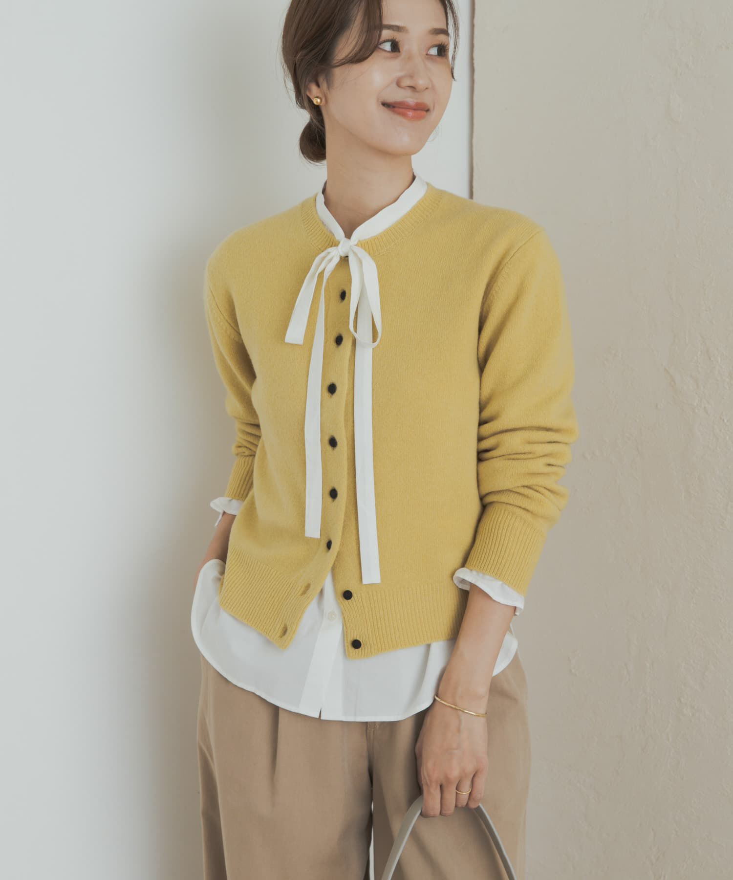 URBAN RESEARCH DOORS「コットンレーヨンリボンブラウス」|シャツ・ブラウス|