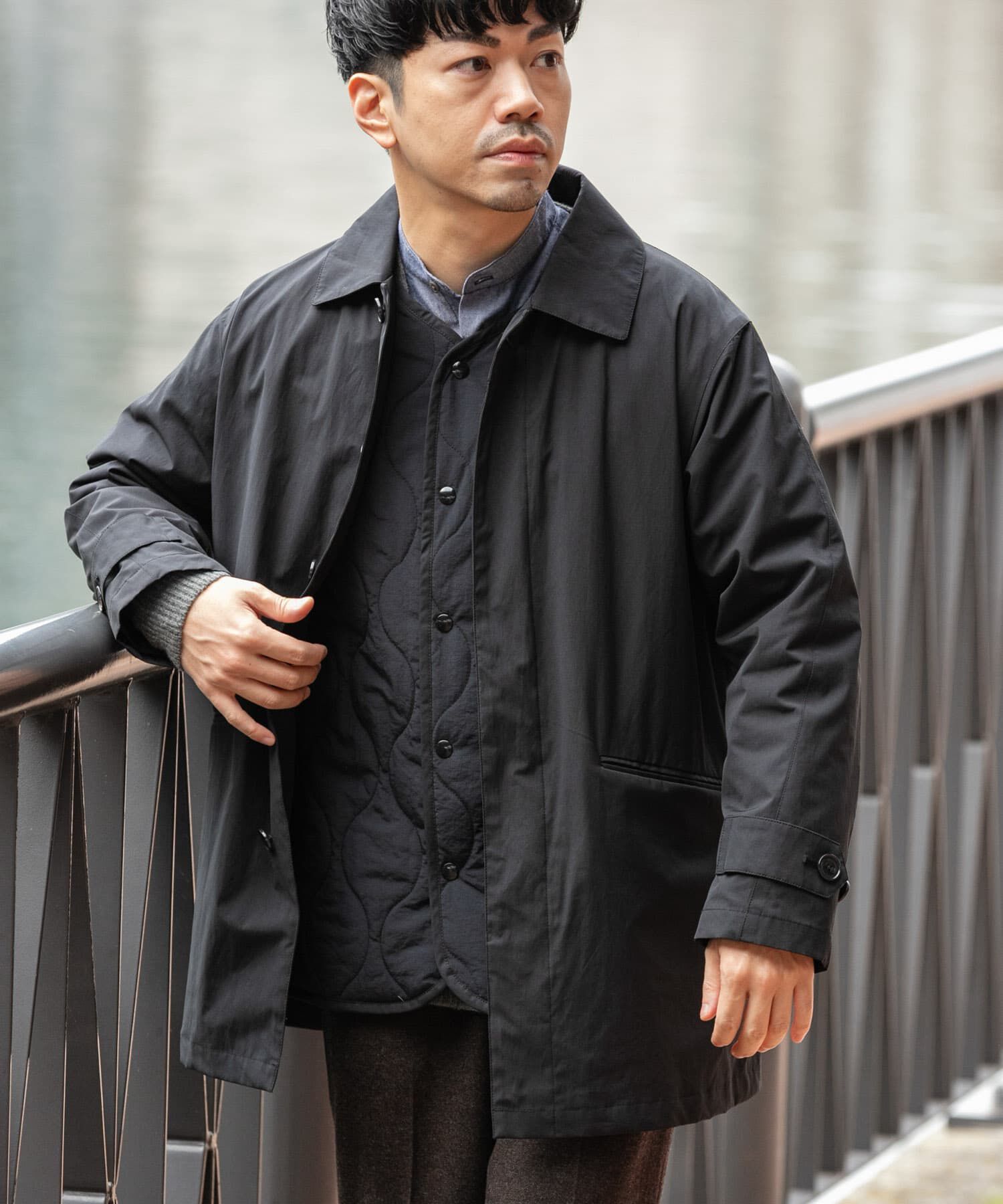 URBAN RESEARCH ROSSO「3WAYステンカラーハーフコート ライナーセット」|ステンカラーコート|