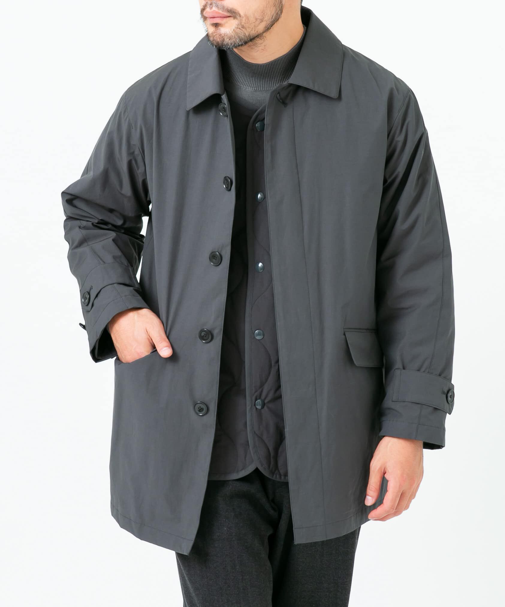 URBAN RESEARCH ROSSO「3WAYステンカラーハーフコート ライナーセット」|ステンカラーコート|