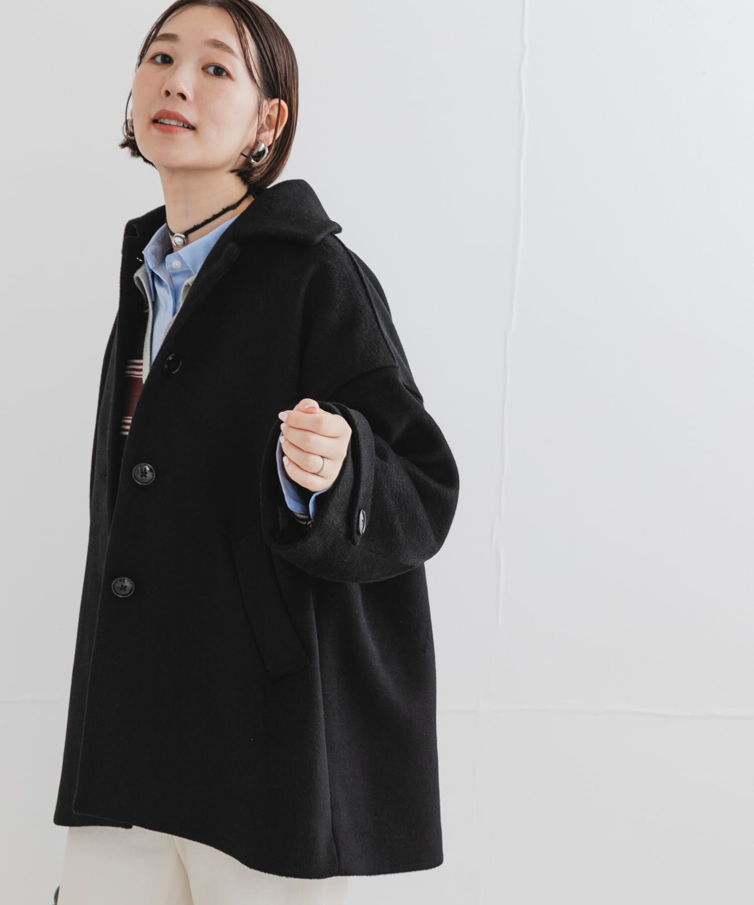 URBAN RESEARCH ROSSO「F by ROSSO　『UR TECH』ビーバーテントラインコート」|ステンカラーコート|