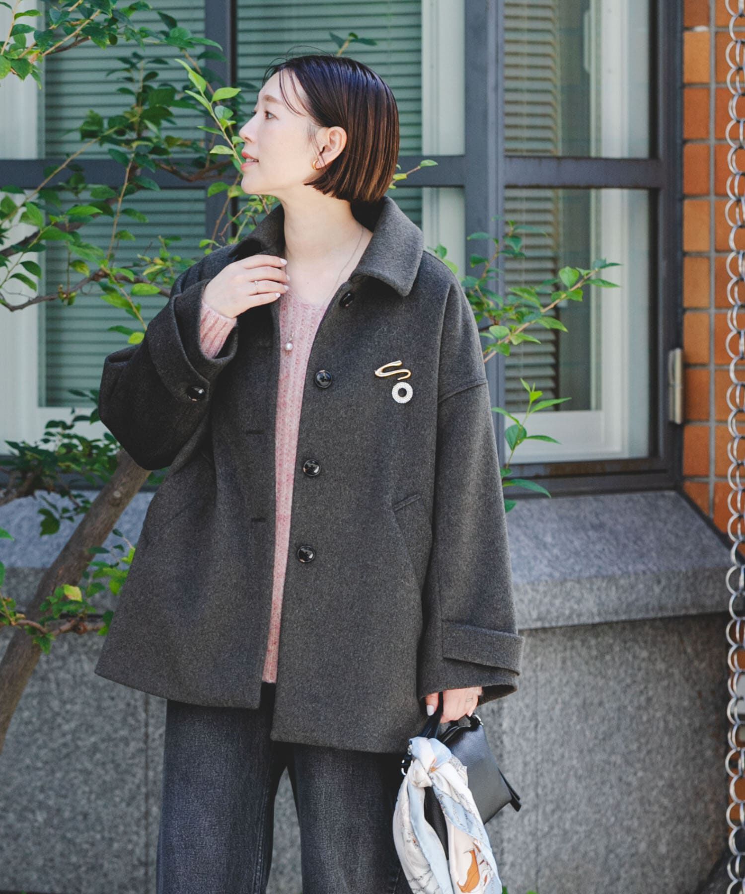 URBAN RESEARCH ROSSO「F by ROSSO　『UR TECH』ビーバーテントラインコート」|ステンカラーコート|