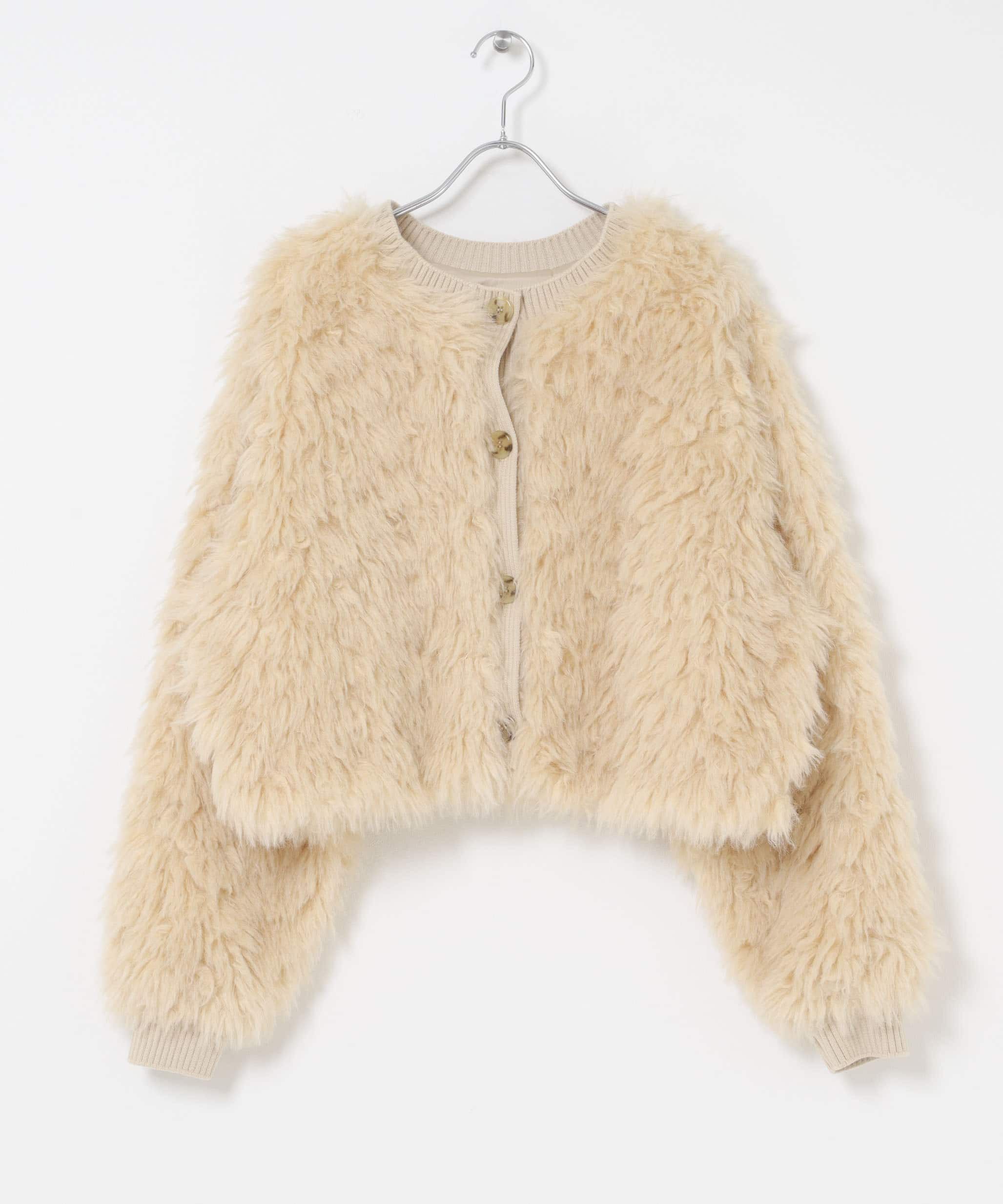 URBAN RESEARCH ROSSO「THINK FUR　2Way Fur Knit Tops」|ニット・セーター|