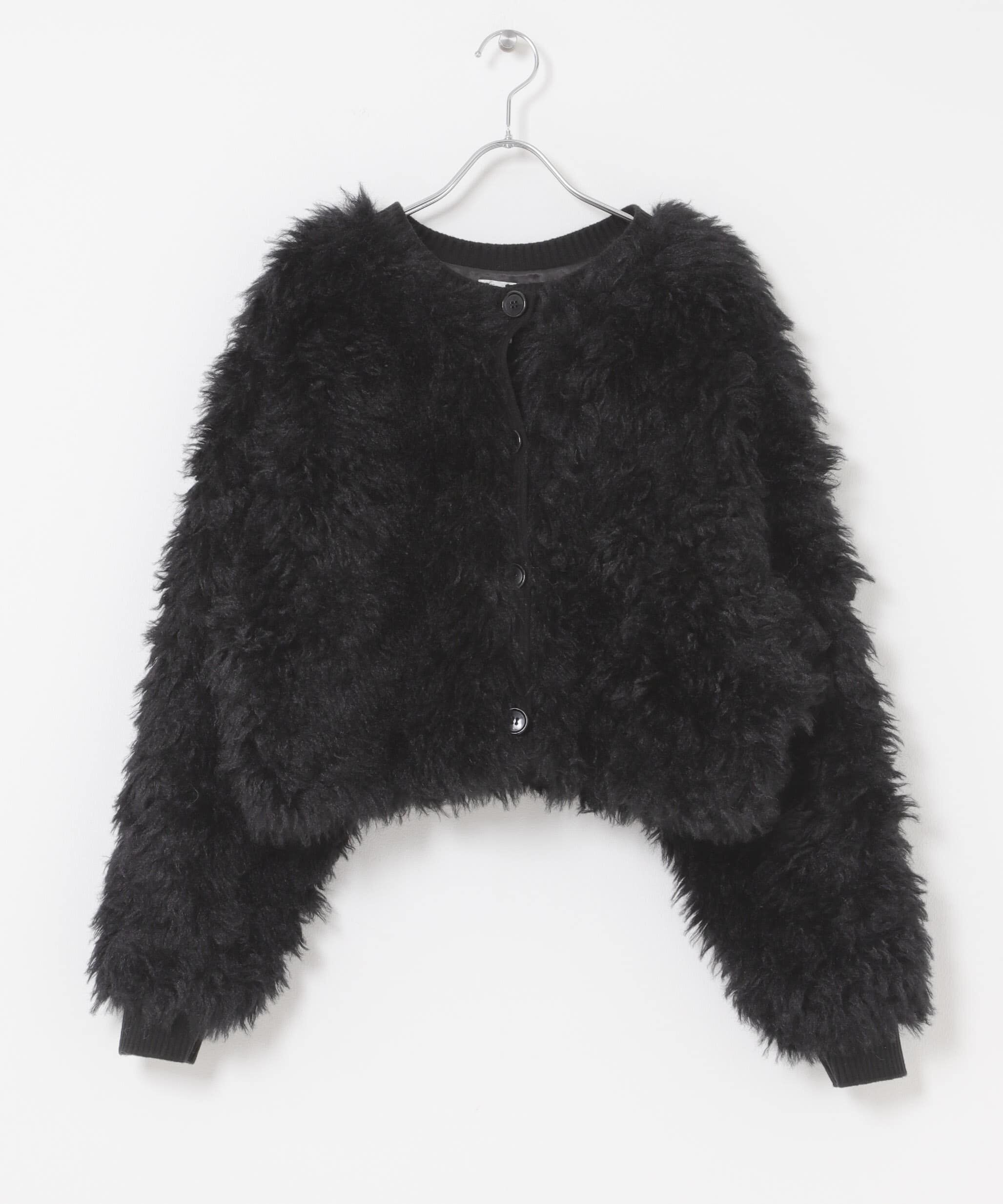 URBAN RESEARCH ROSSO「THINK FUR　2Way Fur Knit Tops」|ニット・セーター|ブラック