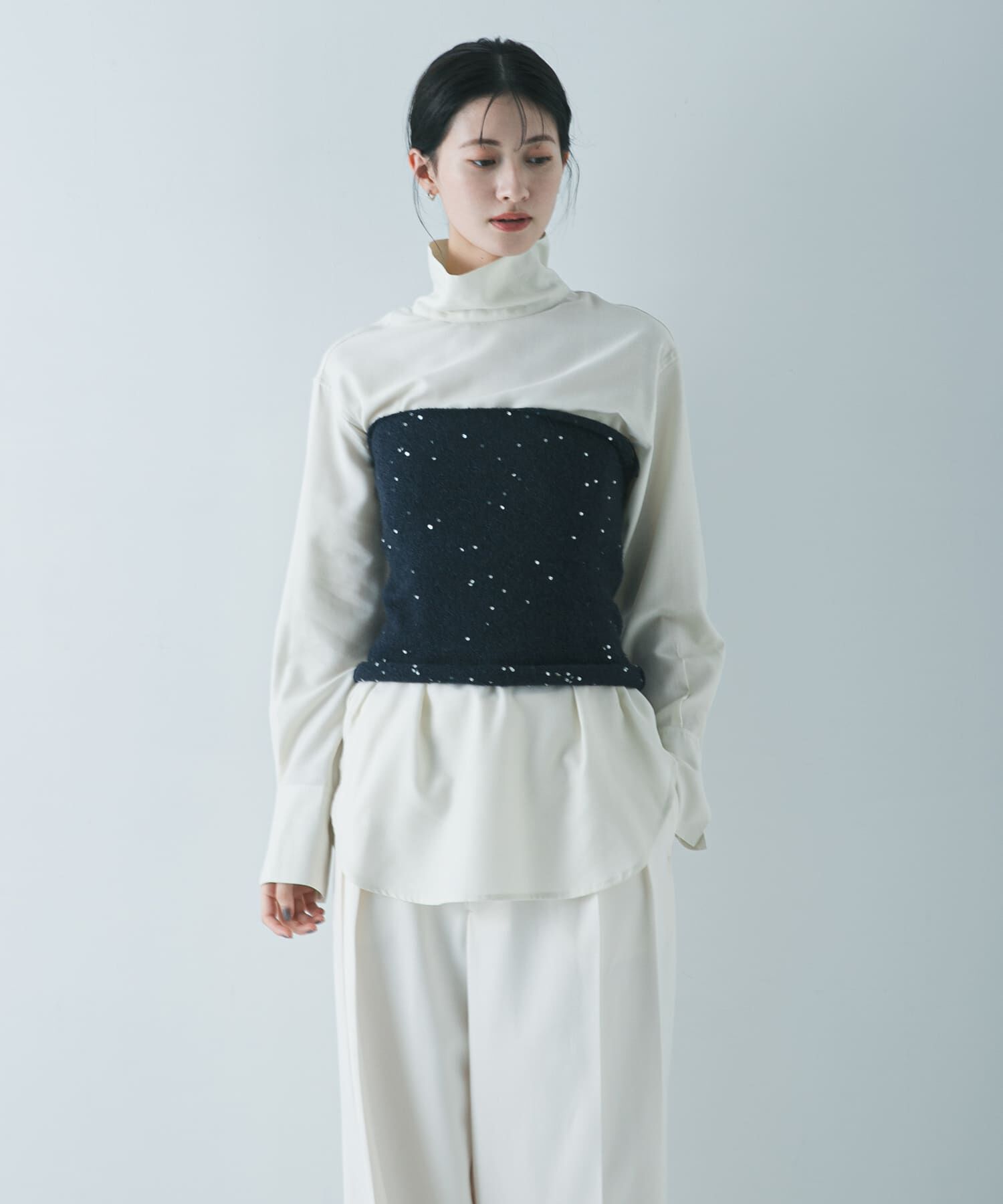 URBAN RESEARCH「TRソフトツイルハイネックシャツ」|シャツ・ブラウス|