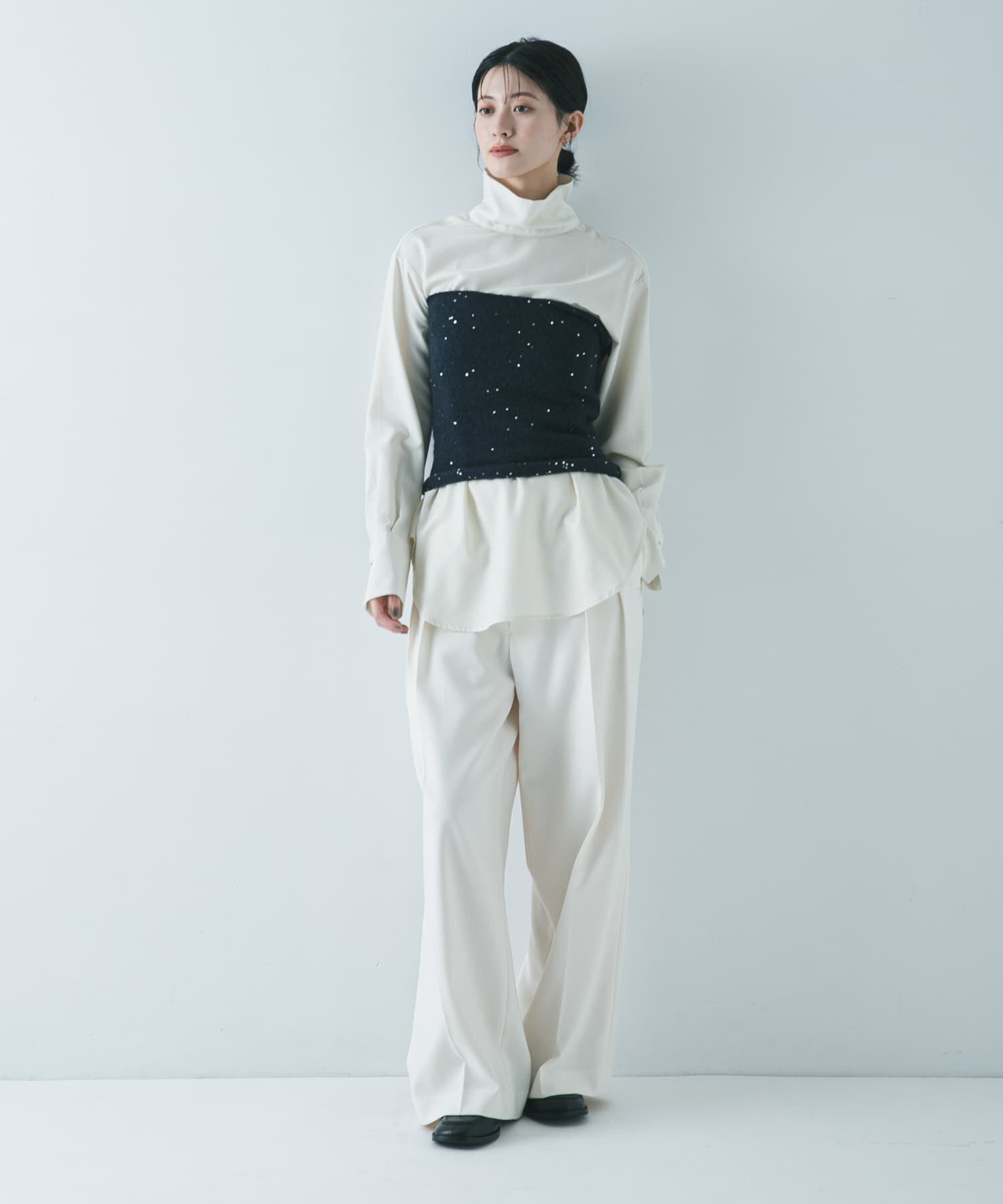 URBAN RESEARCH「TRソフトツイルハイネックシャツ」|シャツ・ブラウス|