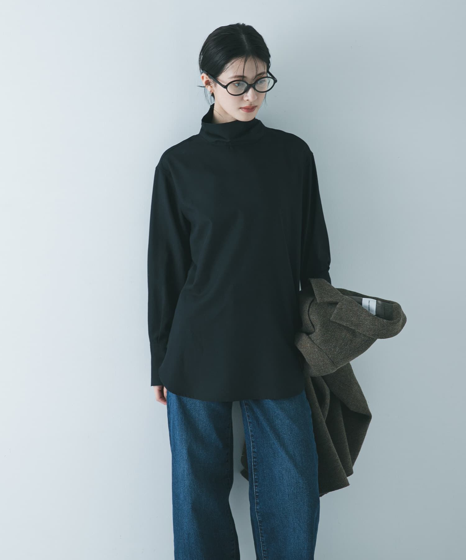 URBAN RESEARCH「TRソフトツイルハイネックシャツ」|シャツ・ブラウス|