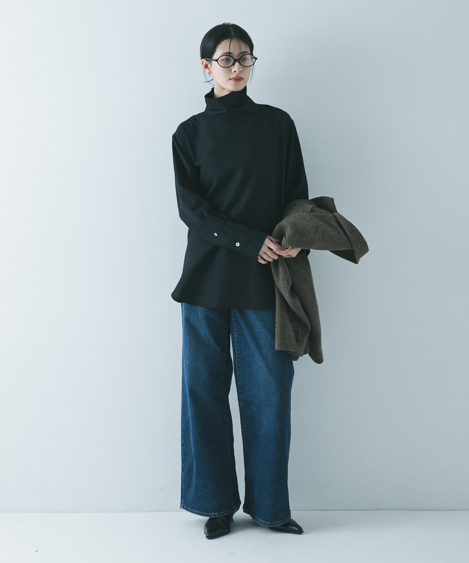 URBAN RESEARCH「TRソフトツイルハイネックシャツ」|シャツ・ブラウス|