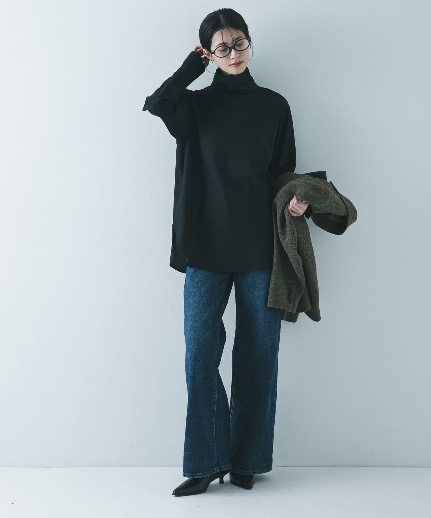 URBAN RESEARCH「TRソフトツイルハイネックシャツ」|シャツ・ブラウス|