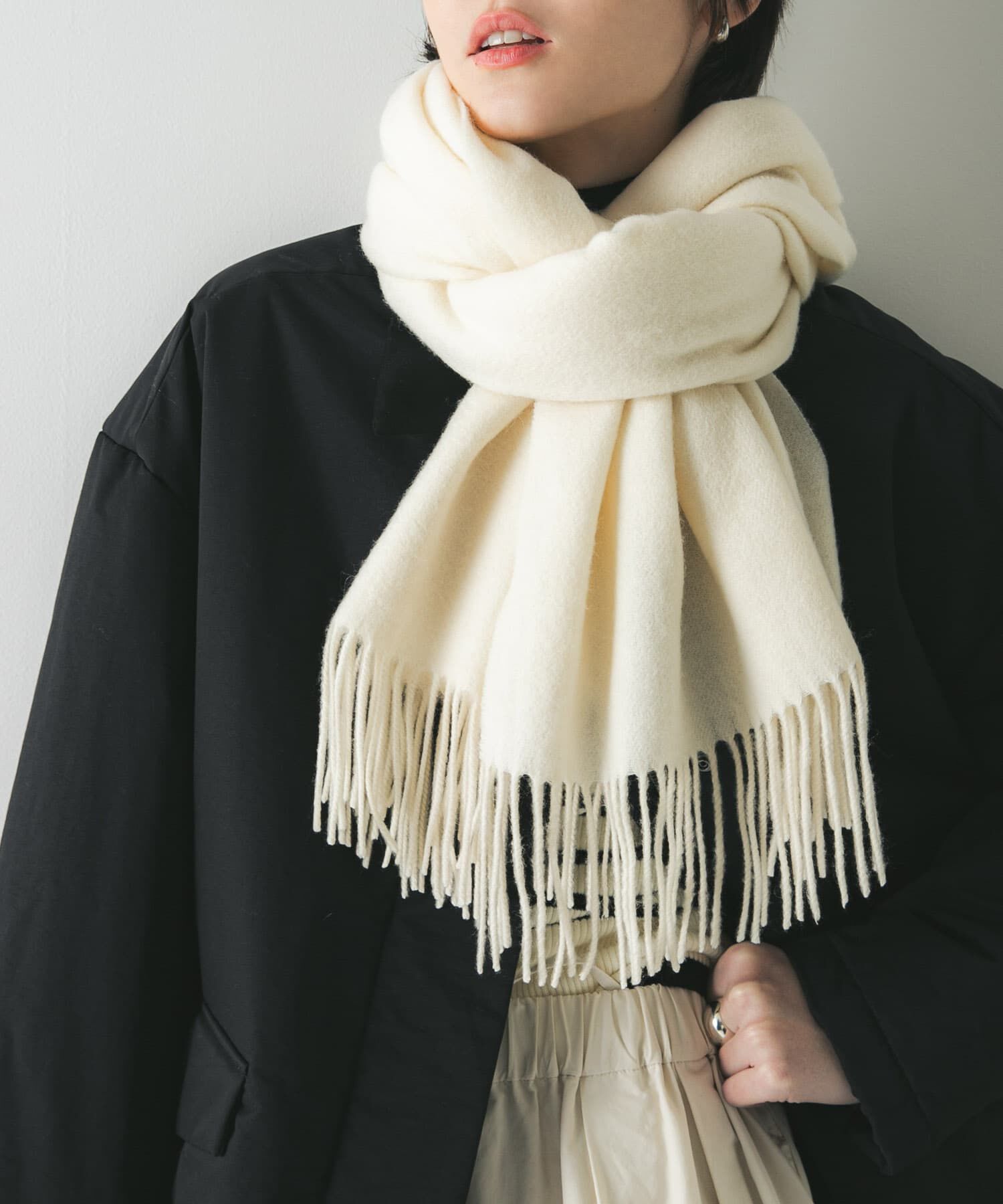 URBAN RESEARCH「ウールカシミヤストール」|ストール|アイボリー