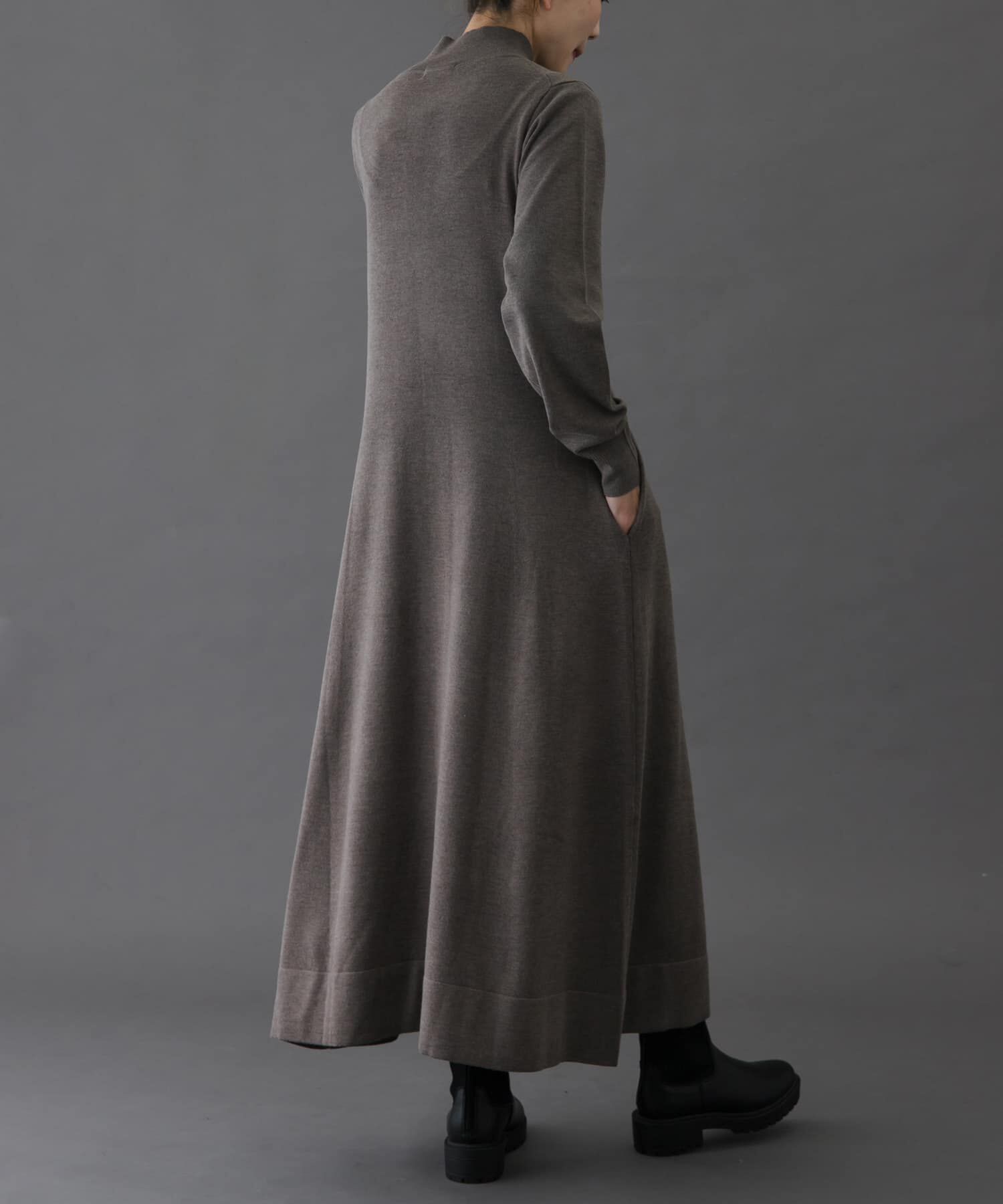 URBAN RESEARCH DOORS「FORK&SPOON　ハイネックフレアニットワンピース」|ワンピース|