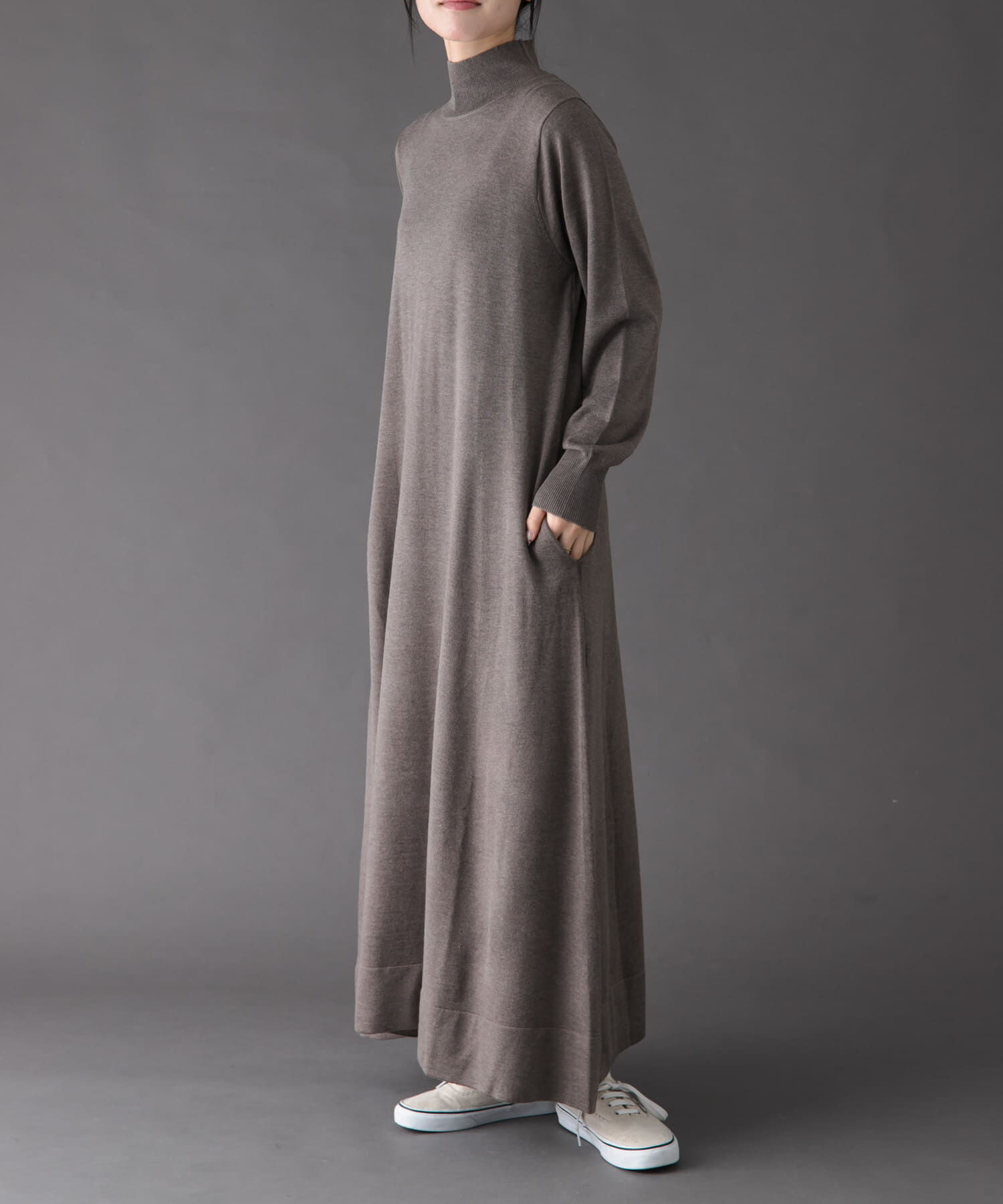 URBAN RESEARCH DOORS「FORK&SPOON　ハイネックフレアニットワンピース」|ワンピース|