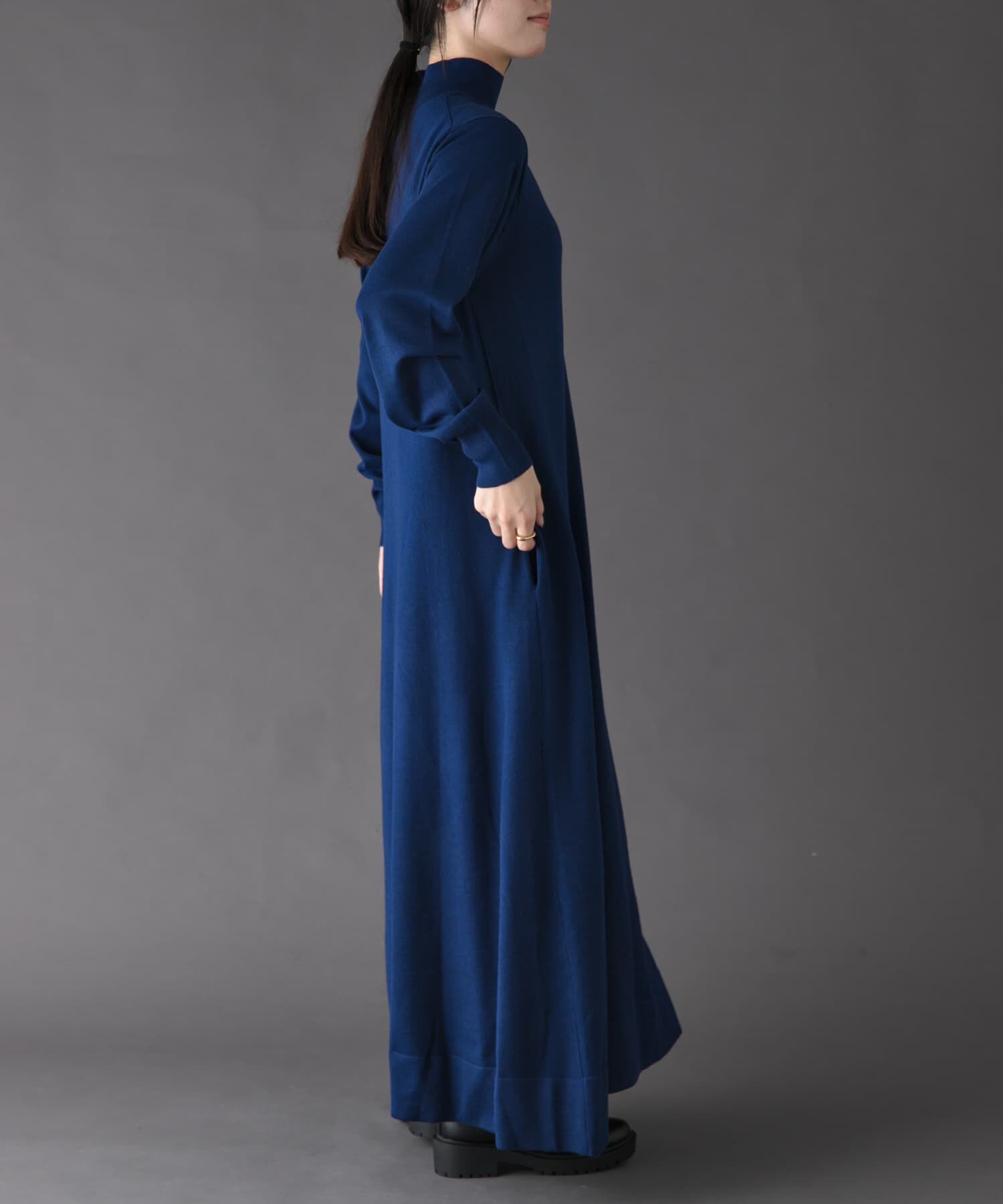 URBAN RESEARCH DOORS「FORK&SPOON　ハイネックフレアニットワンピース」|ワンピース|