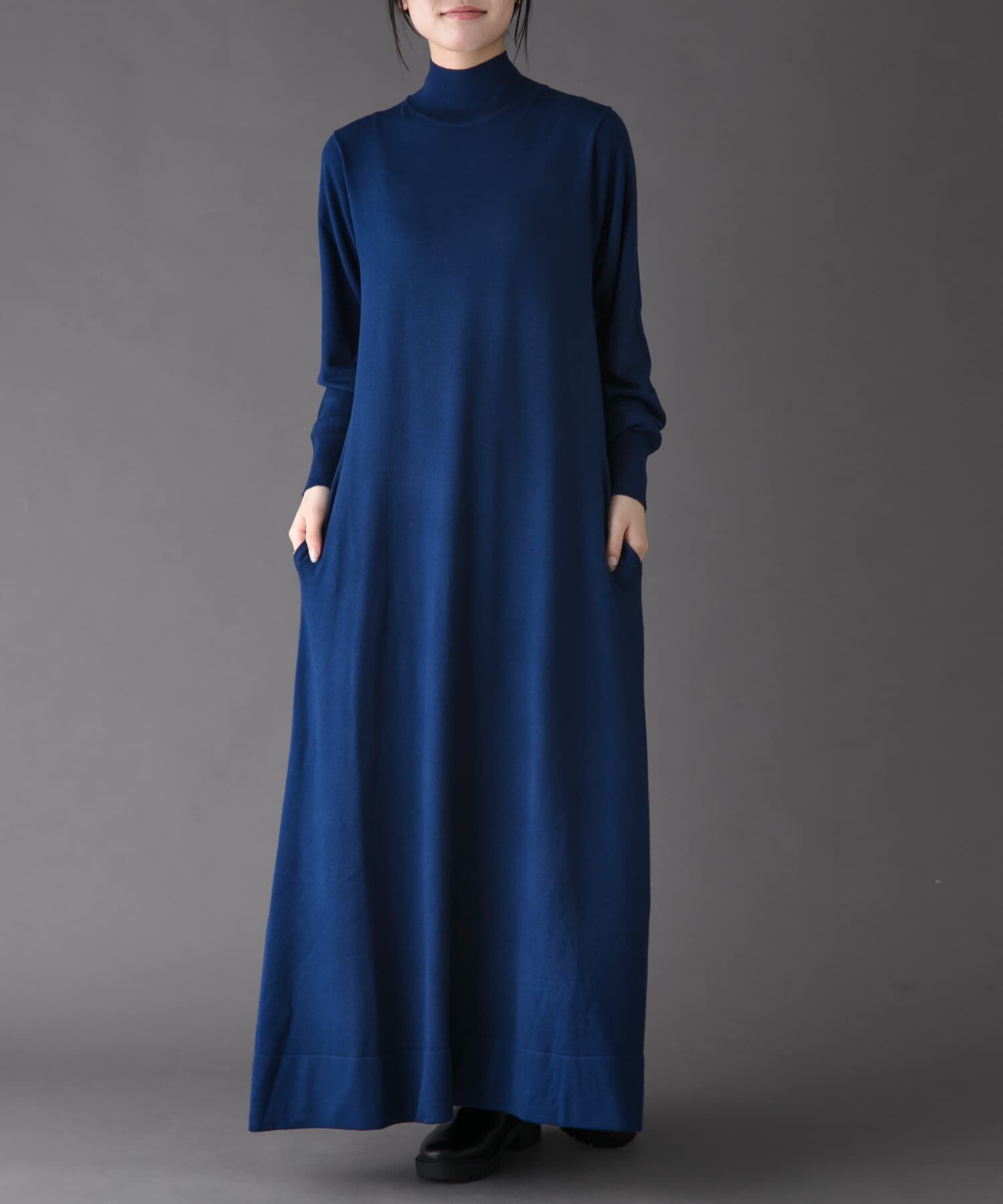 URBAN RESEARCH DOORS「FORK&SPOON　ハイネックフレアニットワンピース」|ワンピース|