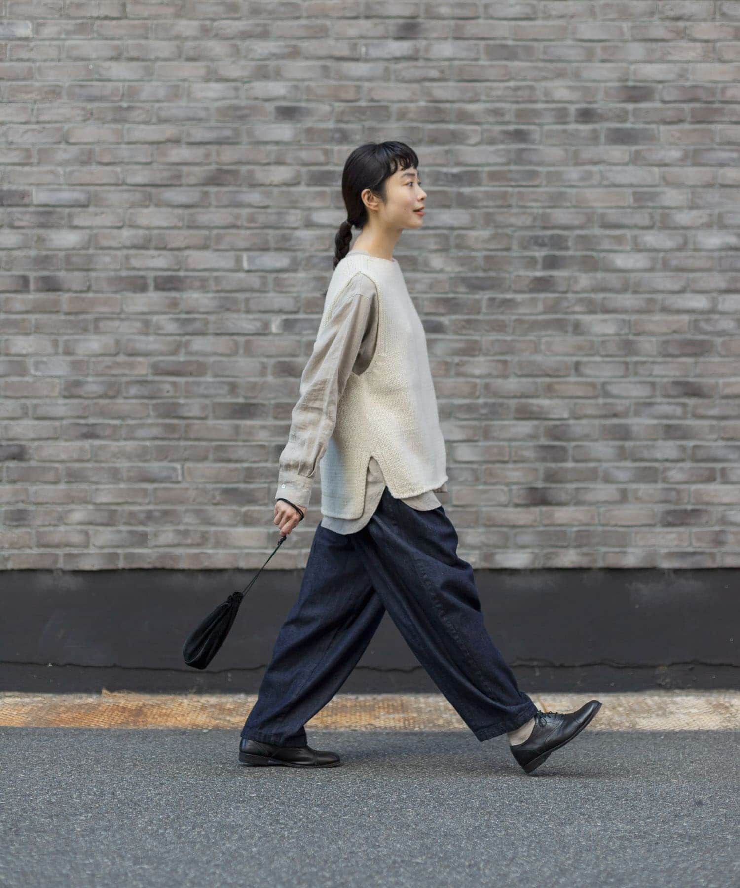 かぐれ「デニムボリュームパンツ」|デニム|