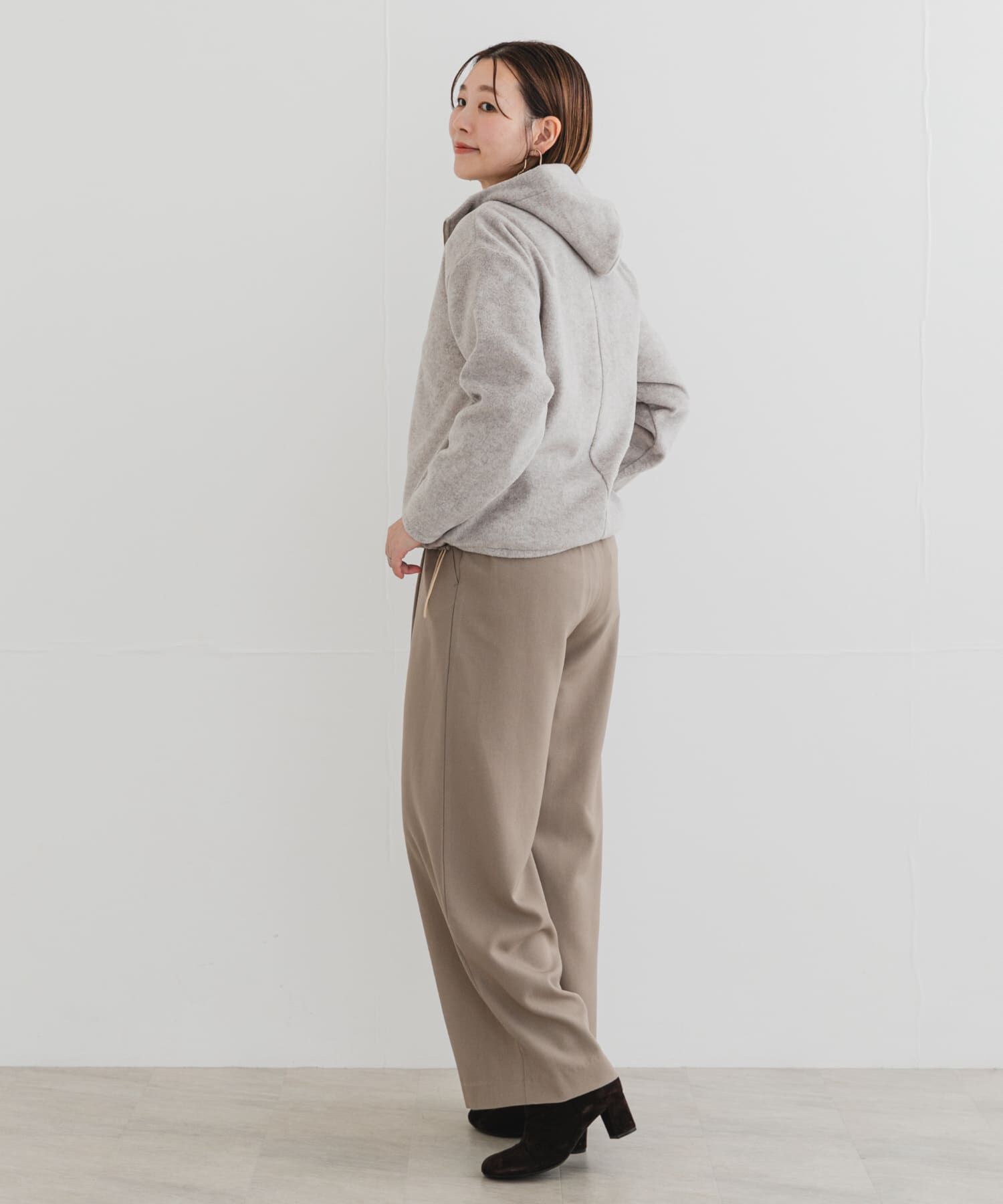 URBAN RESEARCH ROSSO「F by ROSSO　シャギーフリースハーフZIPパーカー」|パーカー|