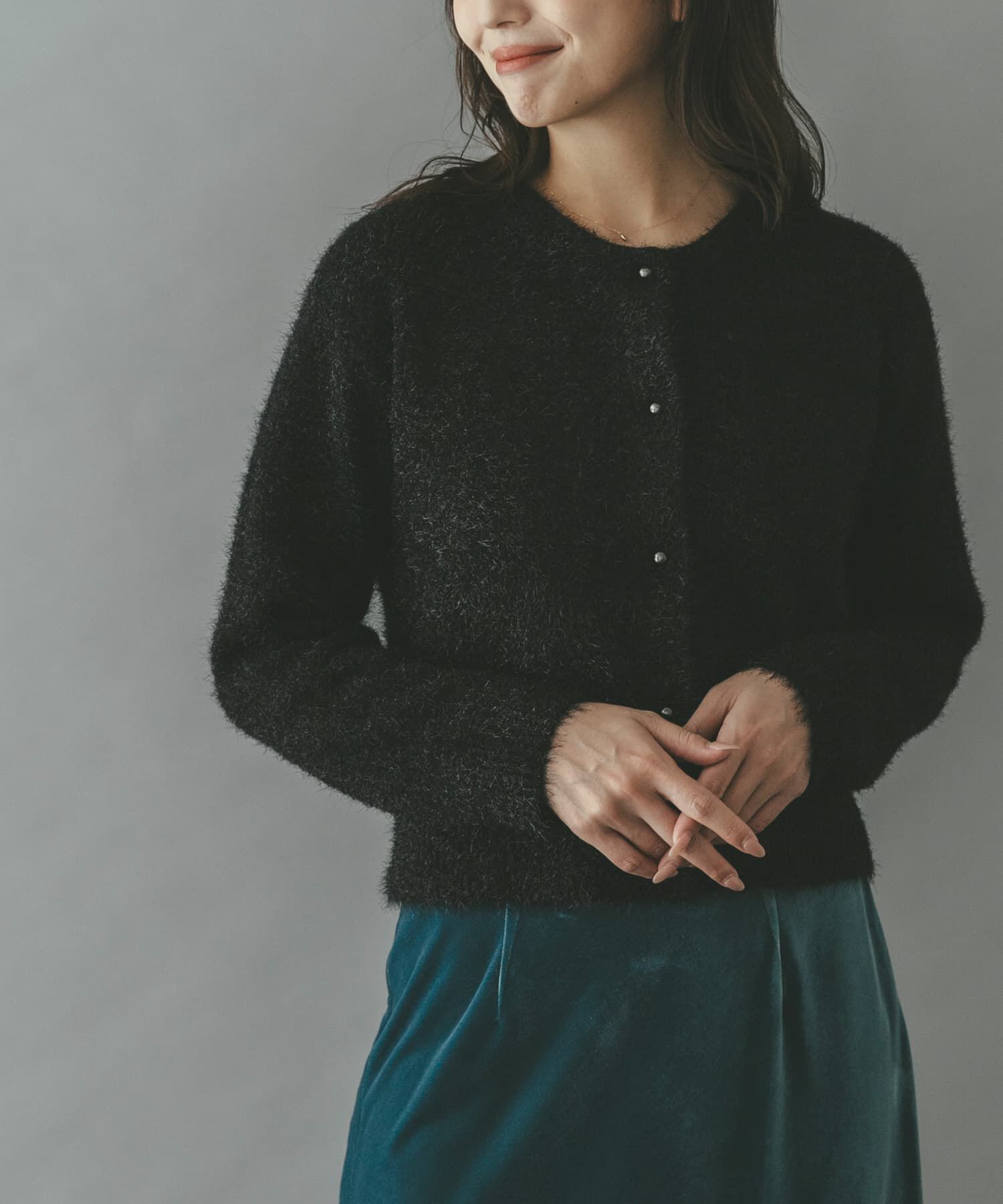 URBAN RESEARCH ROSSO「ラメシャギーカーディガン」|カーディガン|