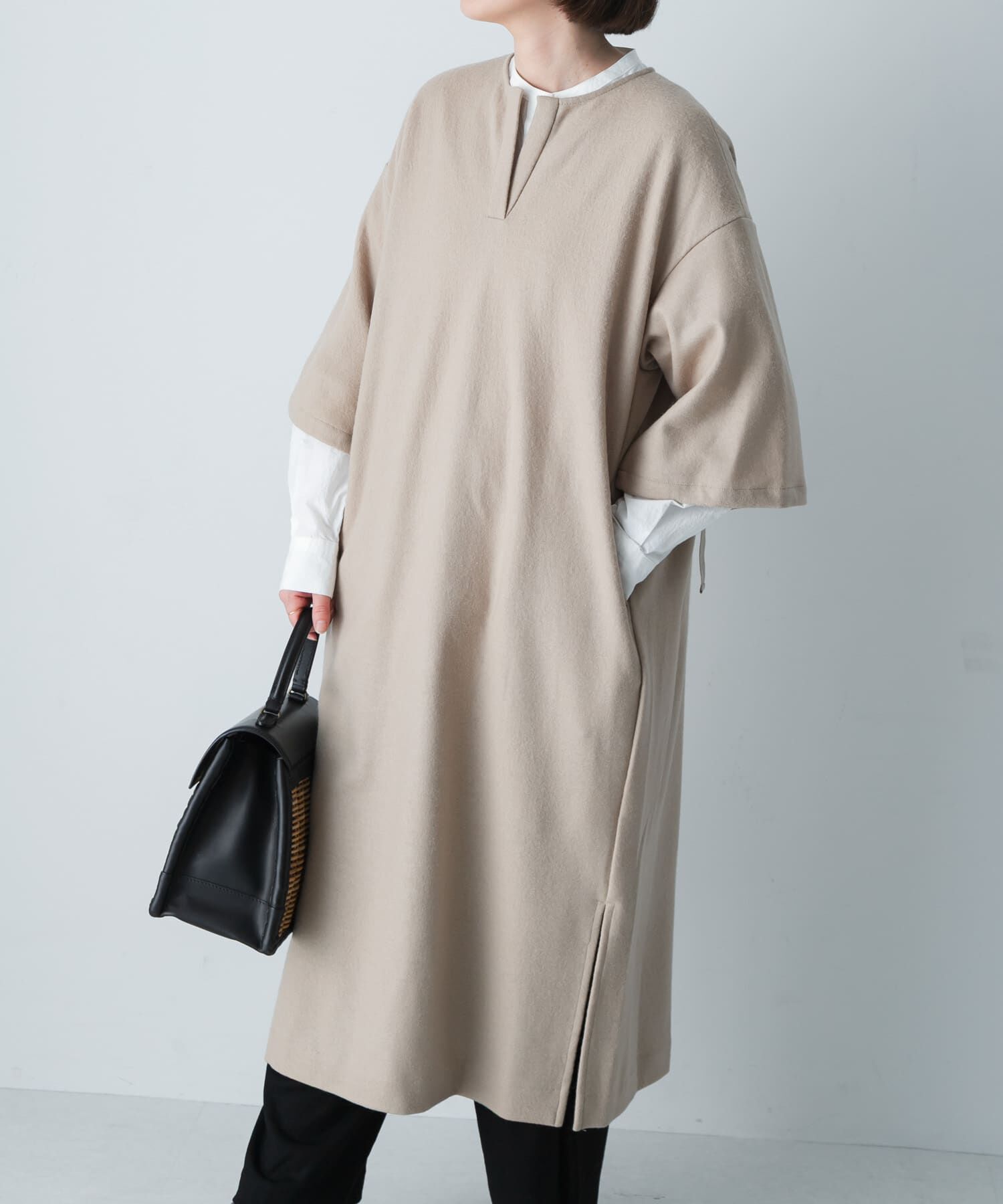 かぐれ「ウールオーバーワンピース」|ワンピース|